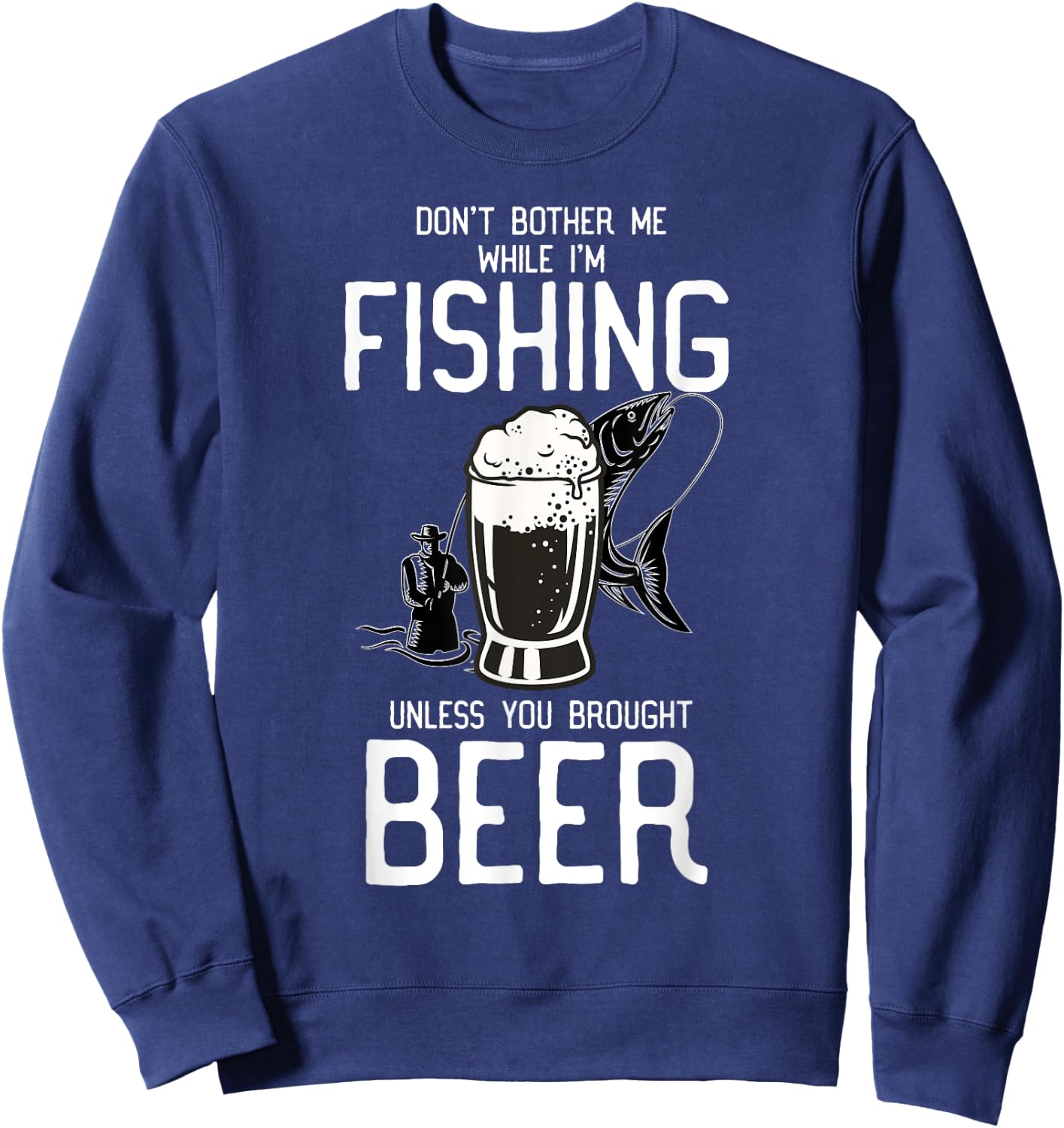Beer Fishing Sweatshirt - Sweatshirt | Navy