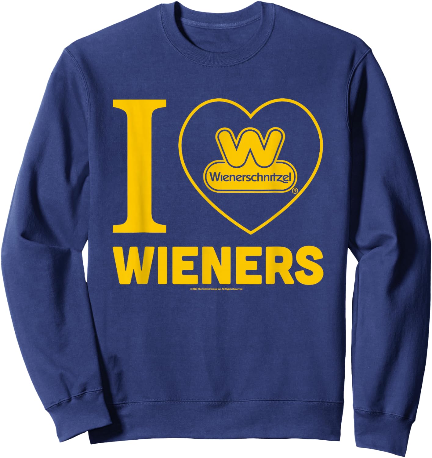 Wienerschnitzel I Love Wieners Big Chest Logo Sweatshirt - Sweatshirt | Navy