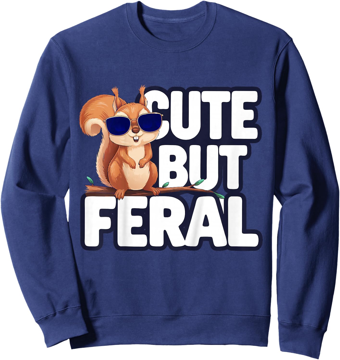 Kids Funny Squirrel Kids Sweatshirt - Sweatshirt | Navy