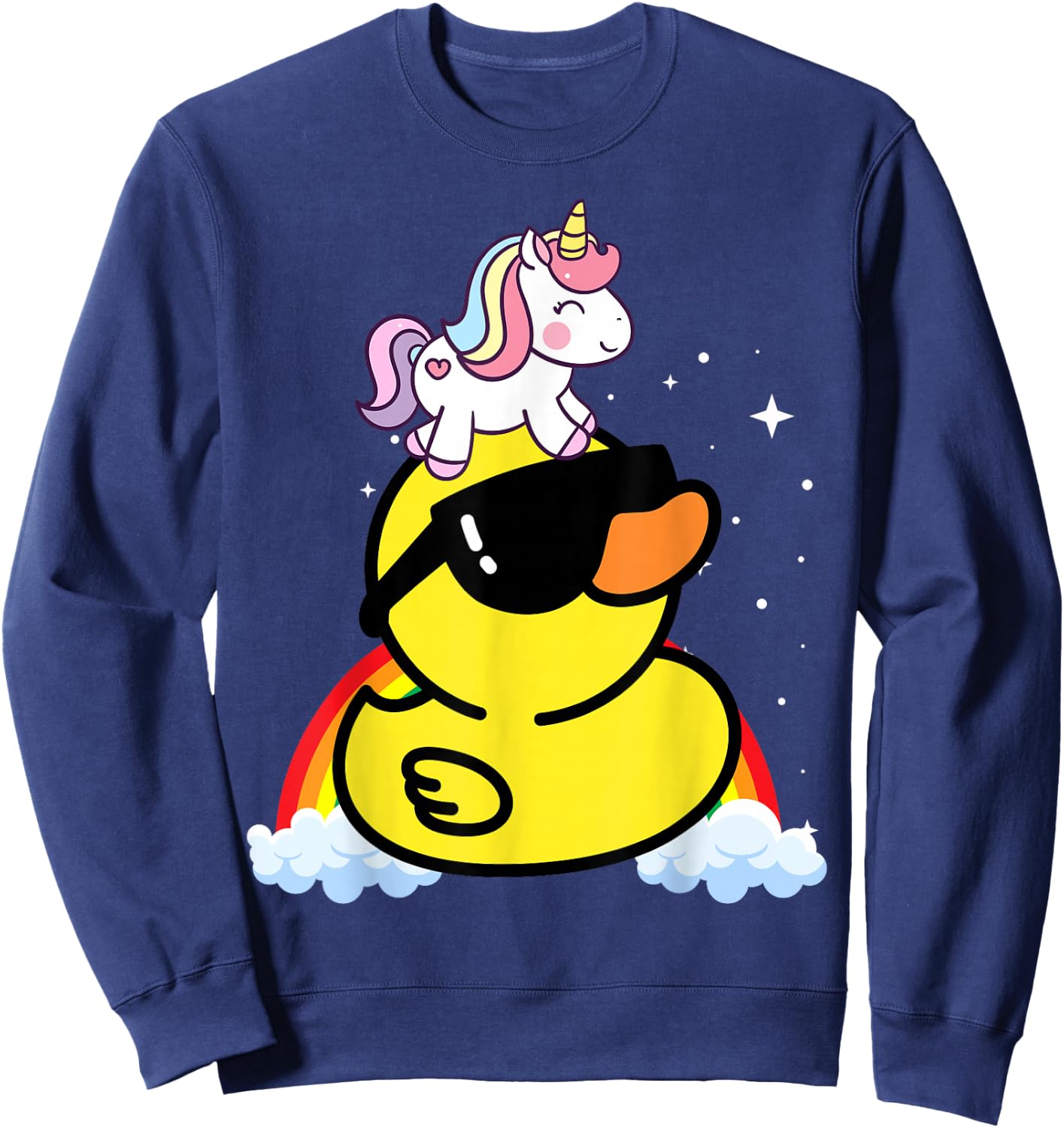 Unicorn Riding Duck Sweatshirt - Sweatshirt | Navy