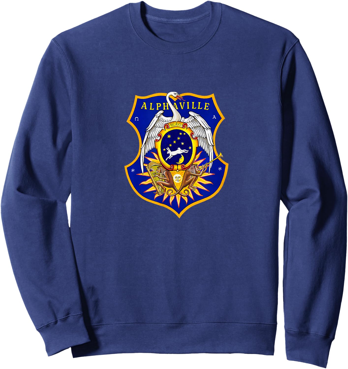 AV Swan Logo Sweatshirt - Sweatshirt | Navy