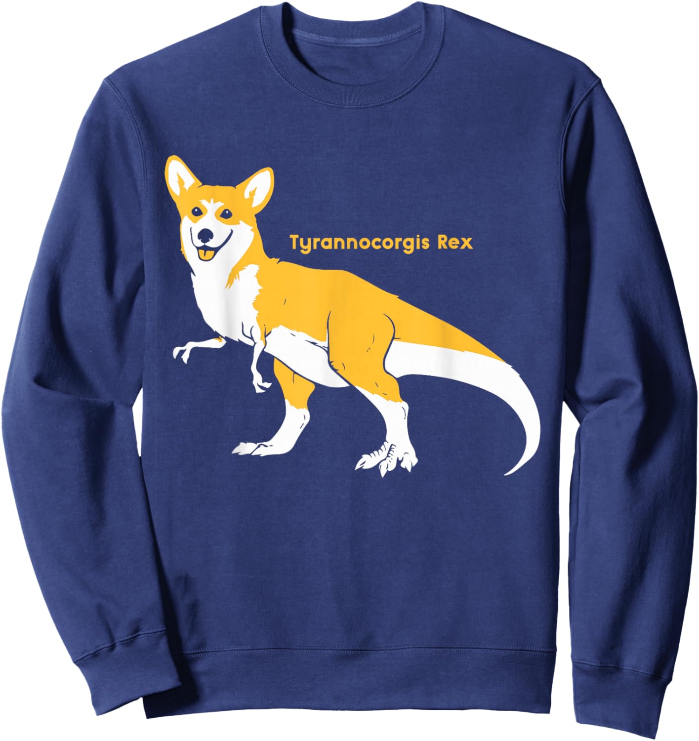 Funny 'Tyrannocorgis Rex' Corgi Dog Lover Women Girls Kids Sweatshirt - Sweatshirt | Navy