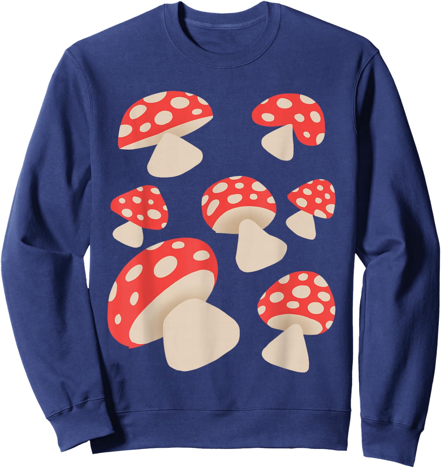 Toadstools and red mushrooms Sweatshirt - Sweatshirt | Navy