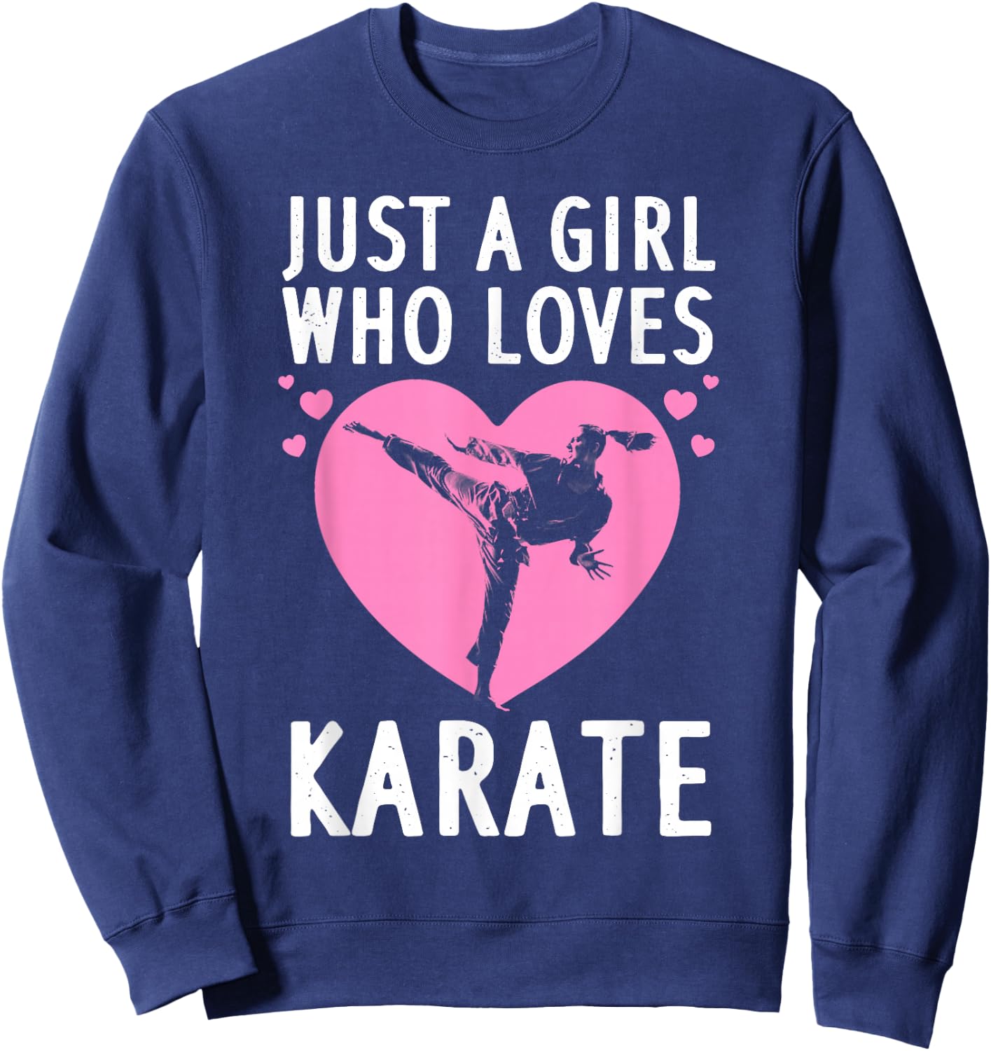Funny Karate Girls Karate Black Belt Martial Arts Sweatshirt - Sweatshirt | Navy
