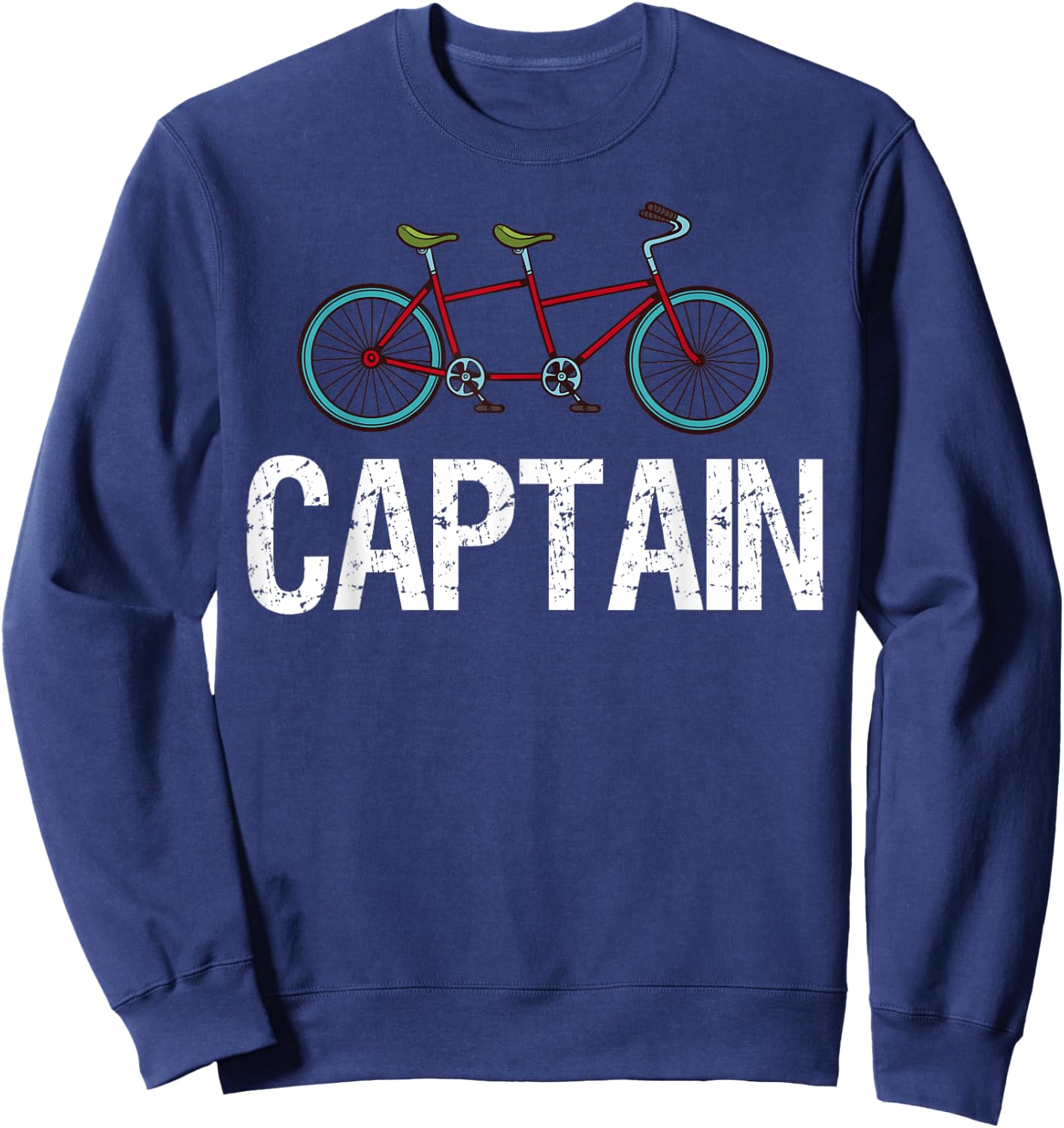 Tandem Bike Captain Gifts Bicycle Cycling Sweatshirt - Sweatshirt | Navy
