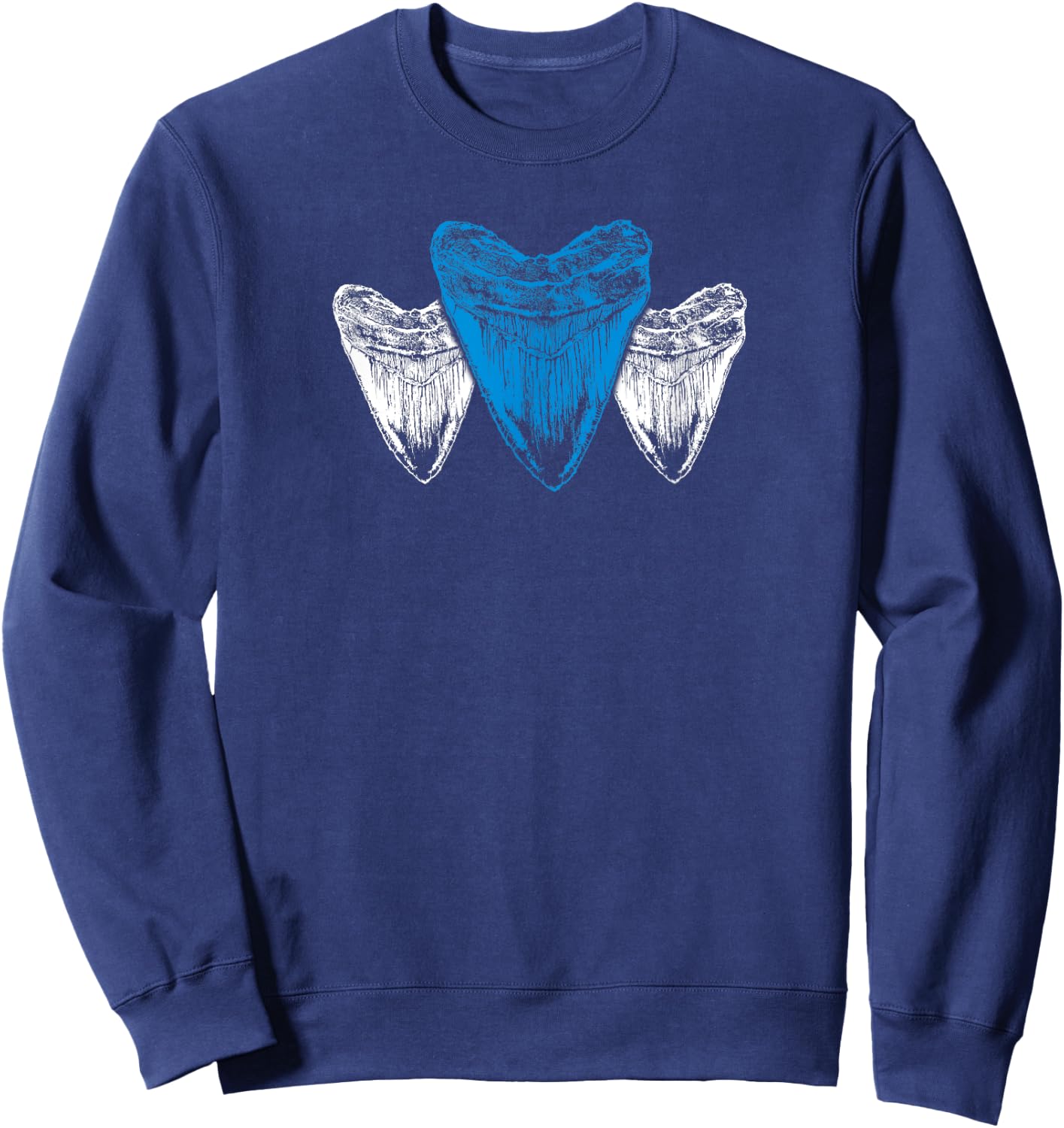 Megalodon fossil teeth Sweatshirt - Sweatshirt | Navy