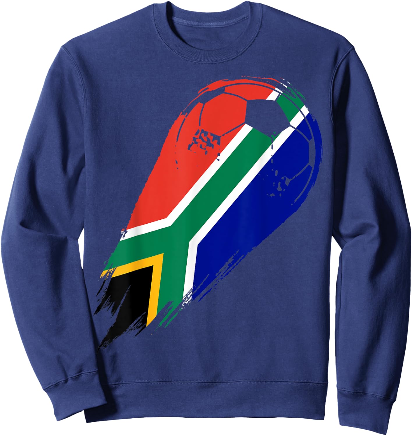 Soccer with country flag of South Africa Sweatshirt - Sweatshirt | Navy