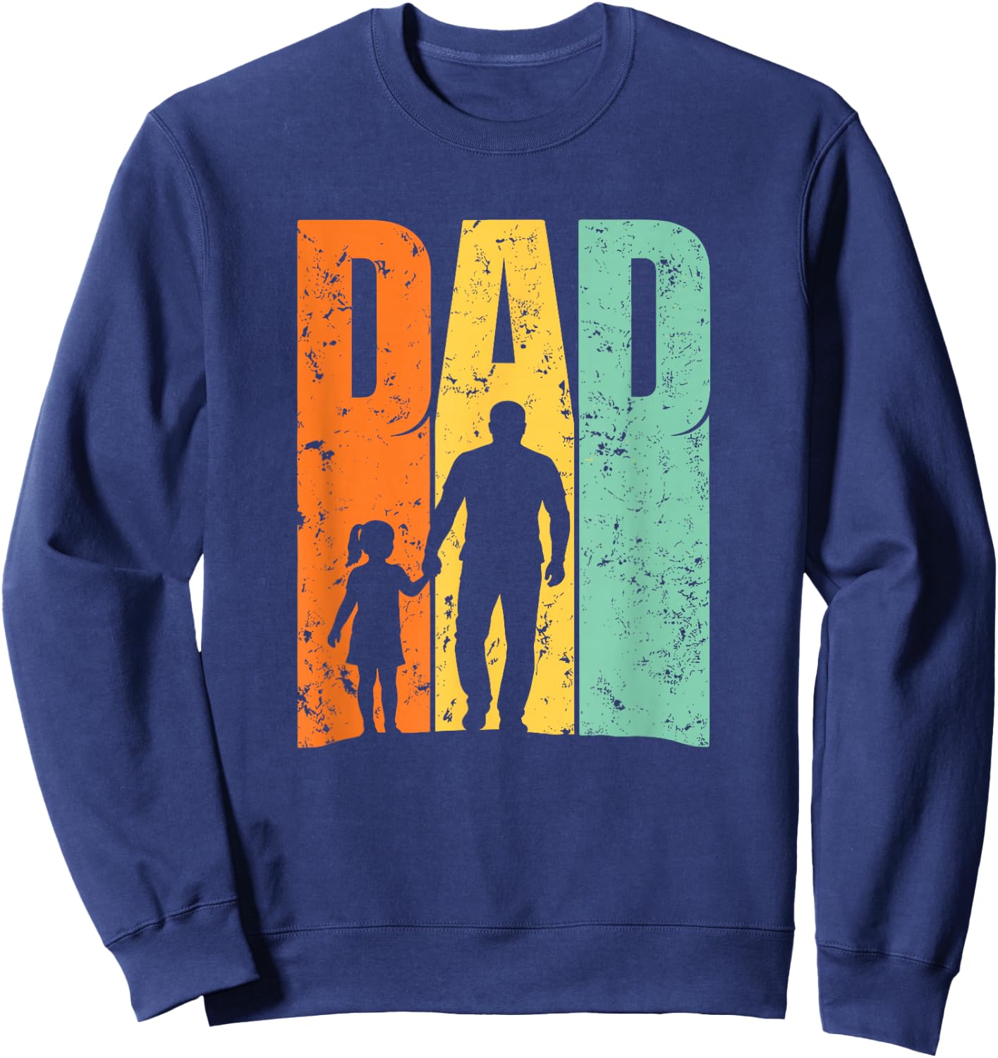 Vintage-Papa-Vater-Tochter-Silhouette Sweatshirt - Sweatshirt | Navy