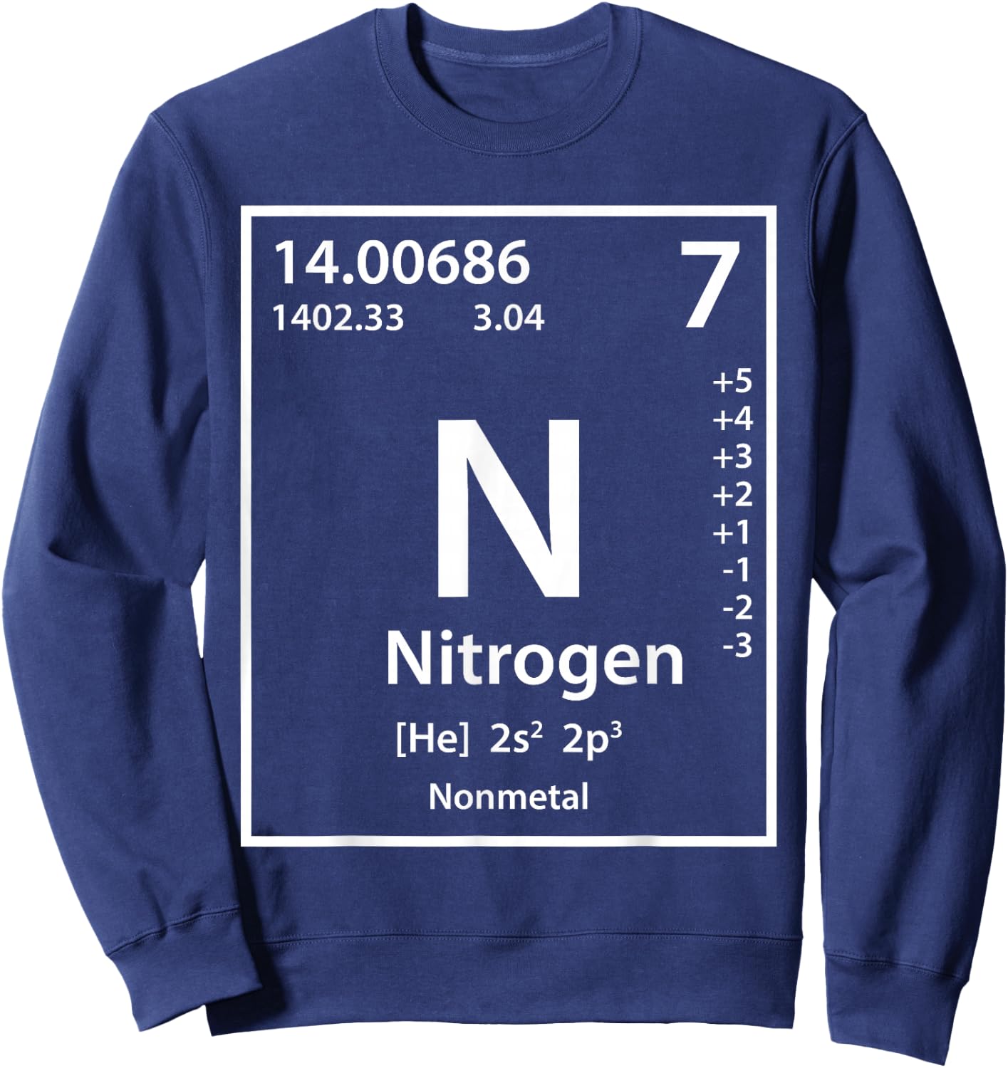 Nitrogen Element (white) Sweatshirt - Sweatshirt | Navy