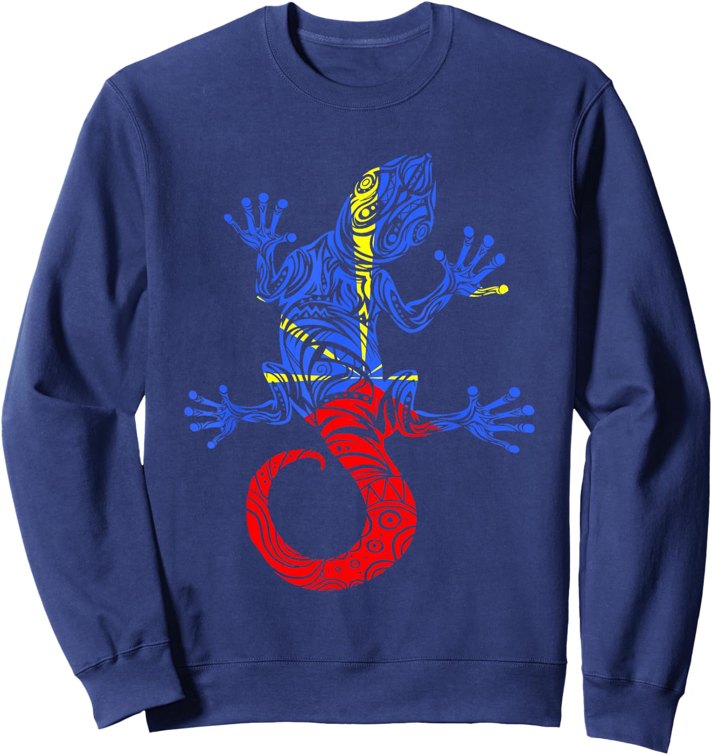 Margouillat Reunionnais Flag Reunion Island , Black, S Sweatshirt - Sweatshirt | Navy