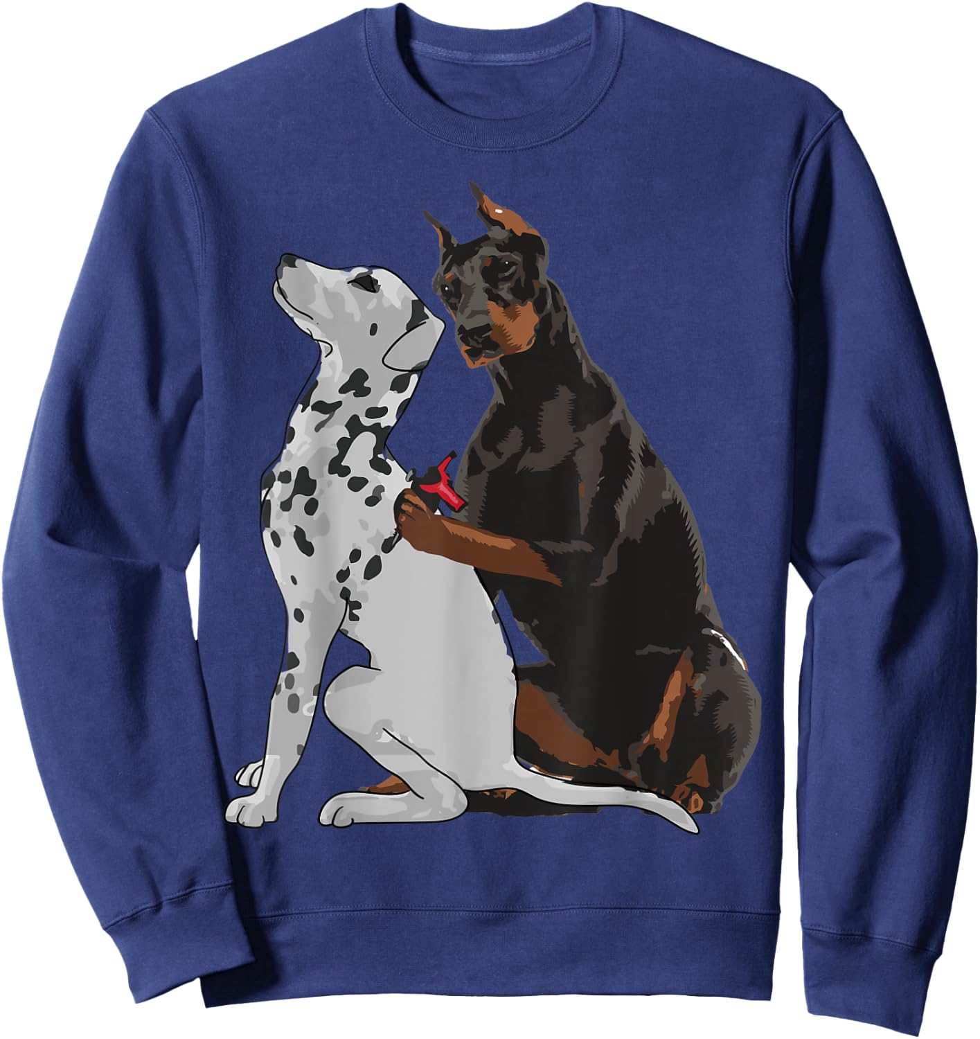 Cute Fashionable Doberman Tattooing Dalmatian Shirt Dog Gift Sweatshirt - Sweatshirt | Navy