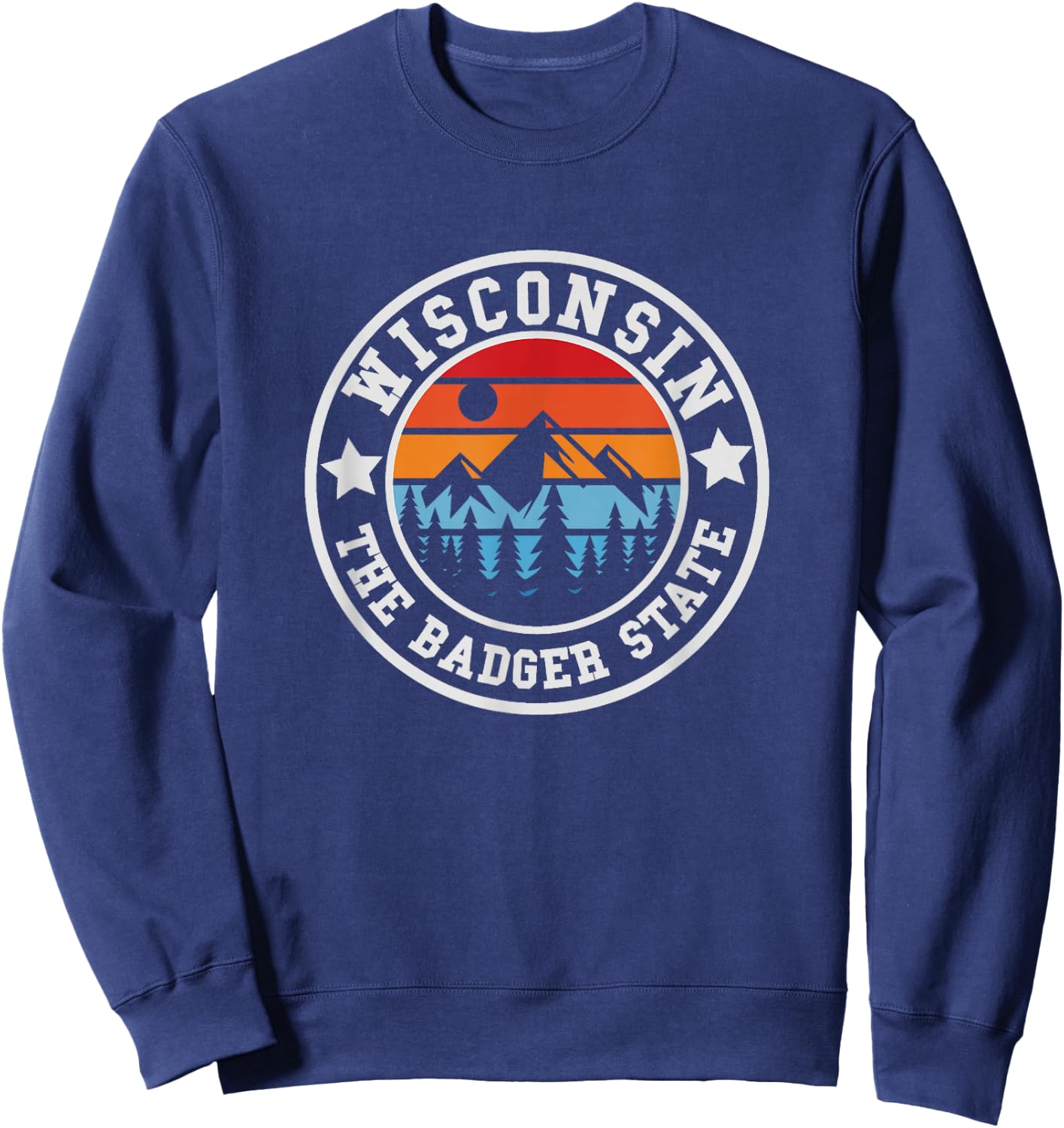Wisconsin Outdoors - Throwback Design - Classic Sweatshirt - Sweatshirt | Navy
