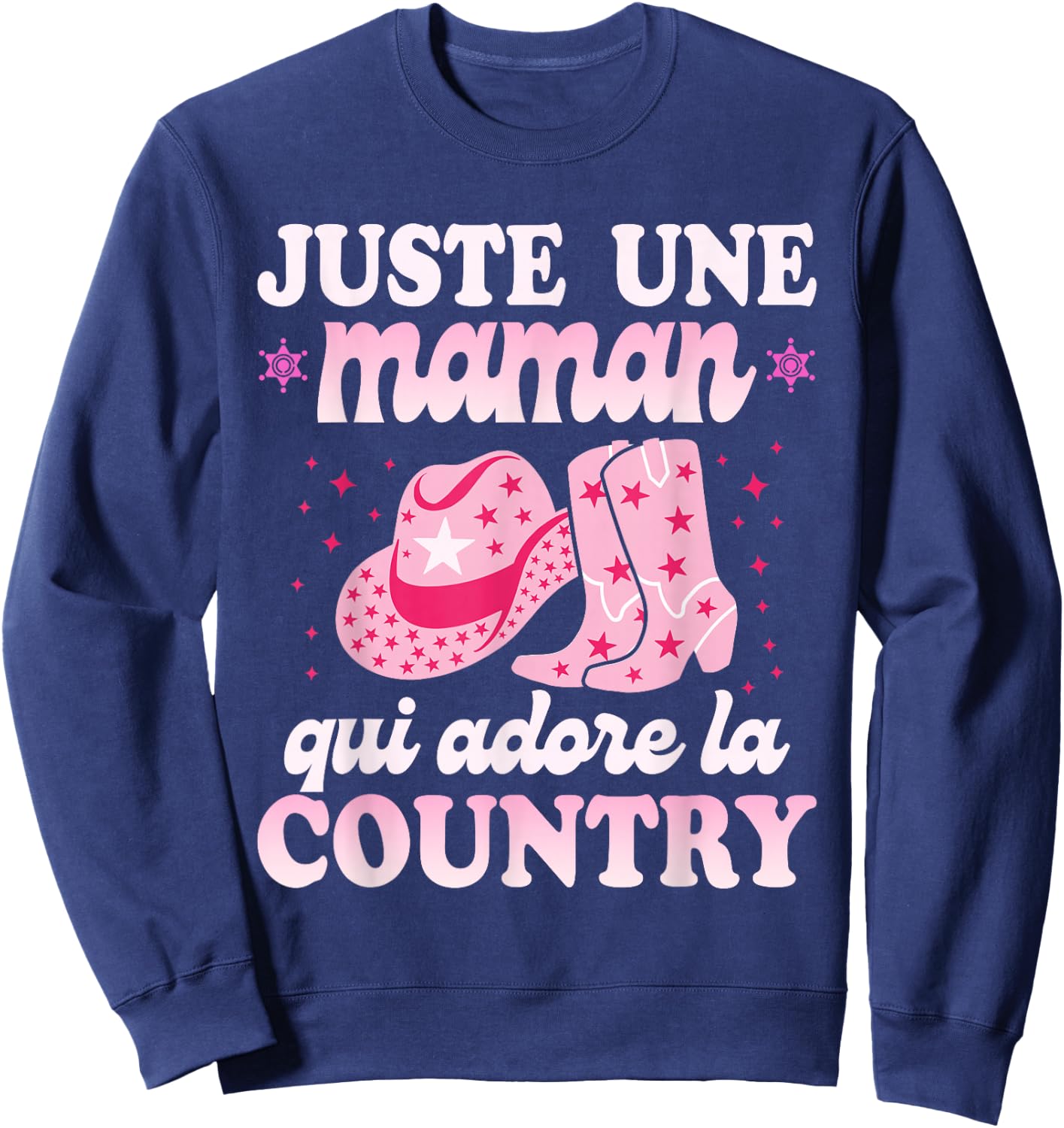 Western Woman Mom Dance Country , Black, S Sweatshirt - Sweatshirt | Navy