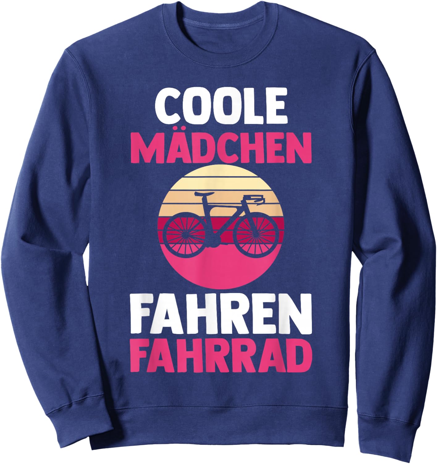Fahrradfahrer Coole Mädchen fahren Fahrrad Sweatshirt - Sweatshirt | Navy