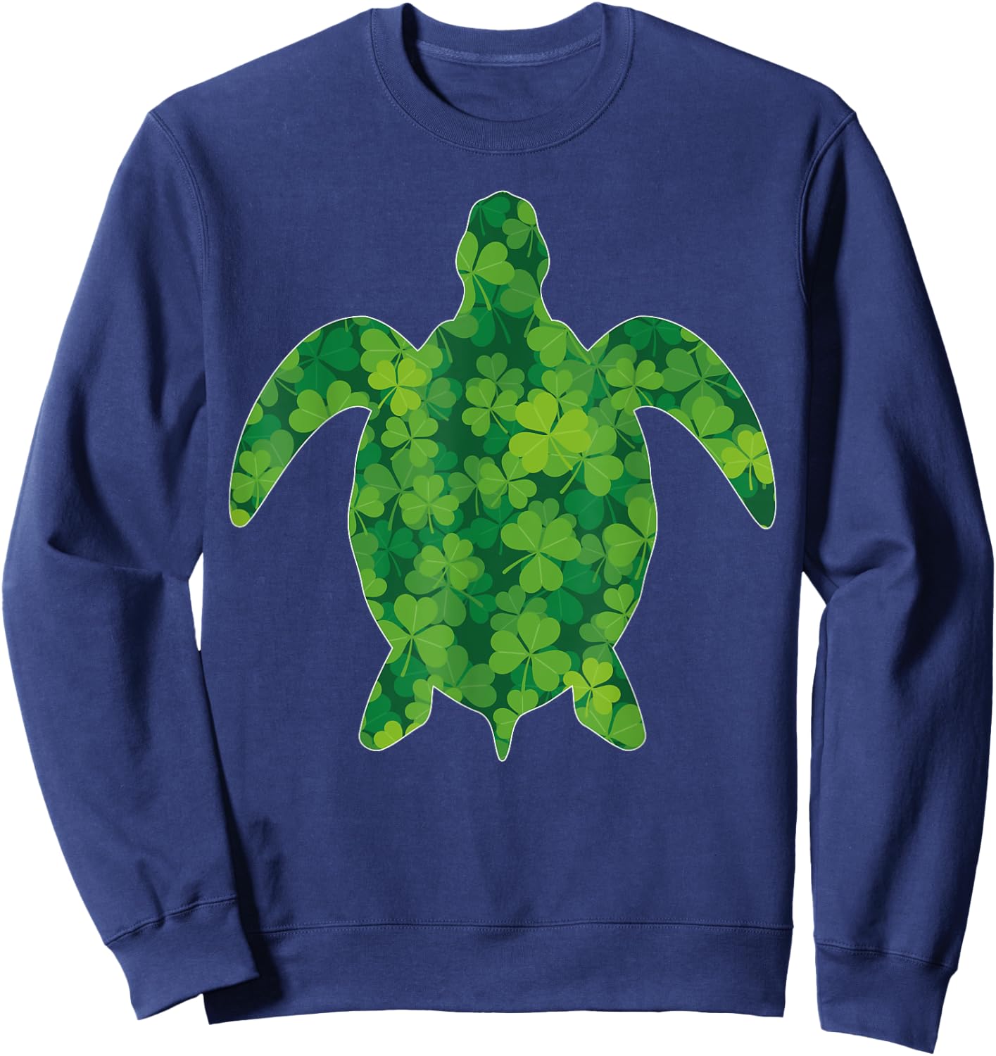 Irish Turtles St Patricks Day Shamrock Boys Women Kids Men Sweatshirt - Sweatshirt | Navy