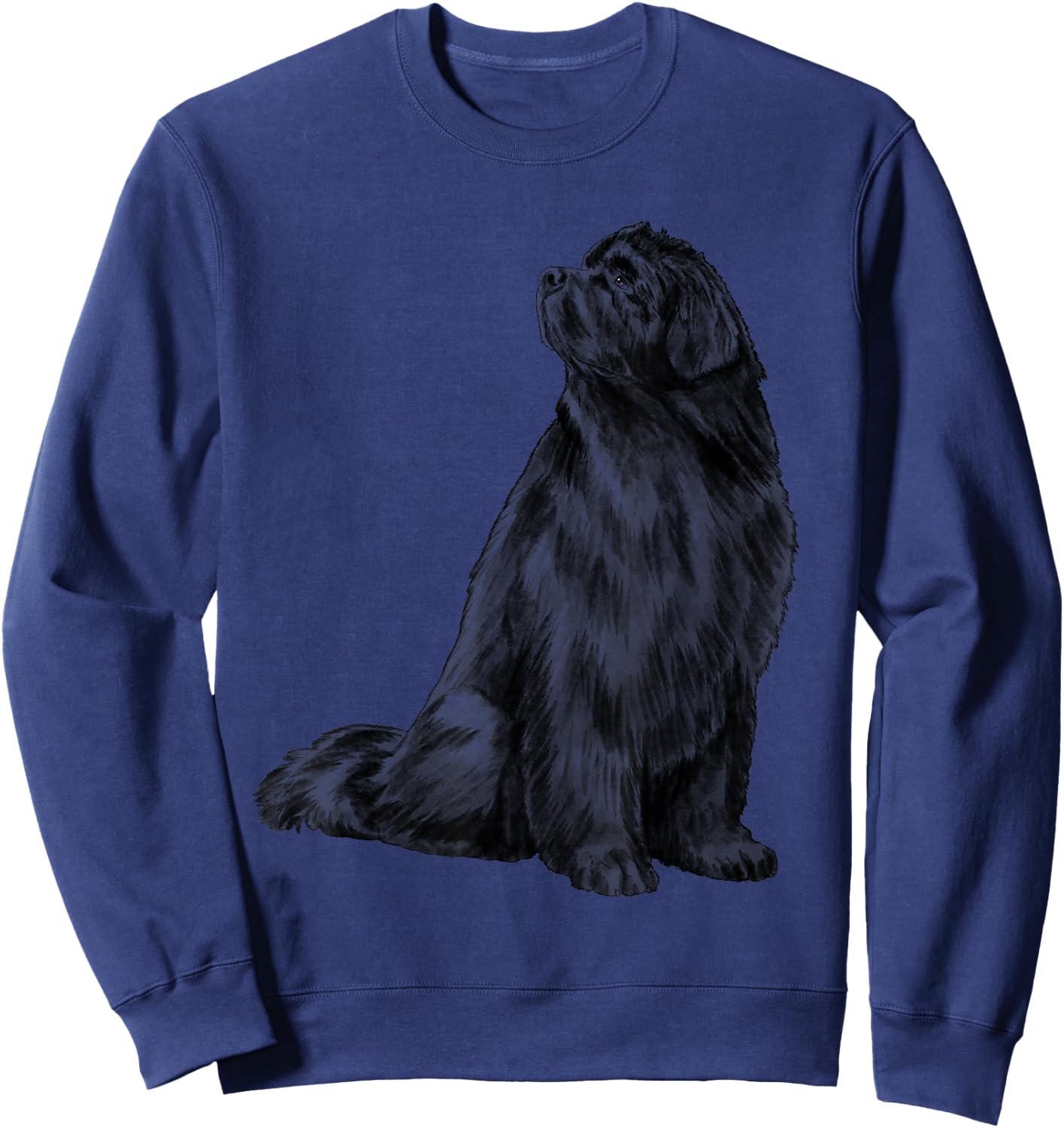 Newfoundland Dog Gifts Sitting Newfie Dog Newfoundland Sweatshirt - Sweatshirt | Navy