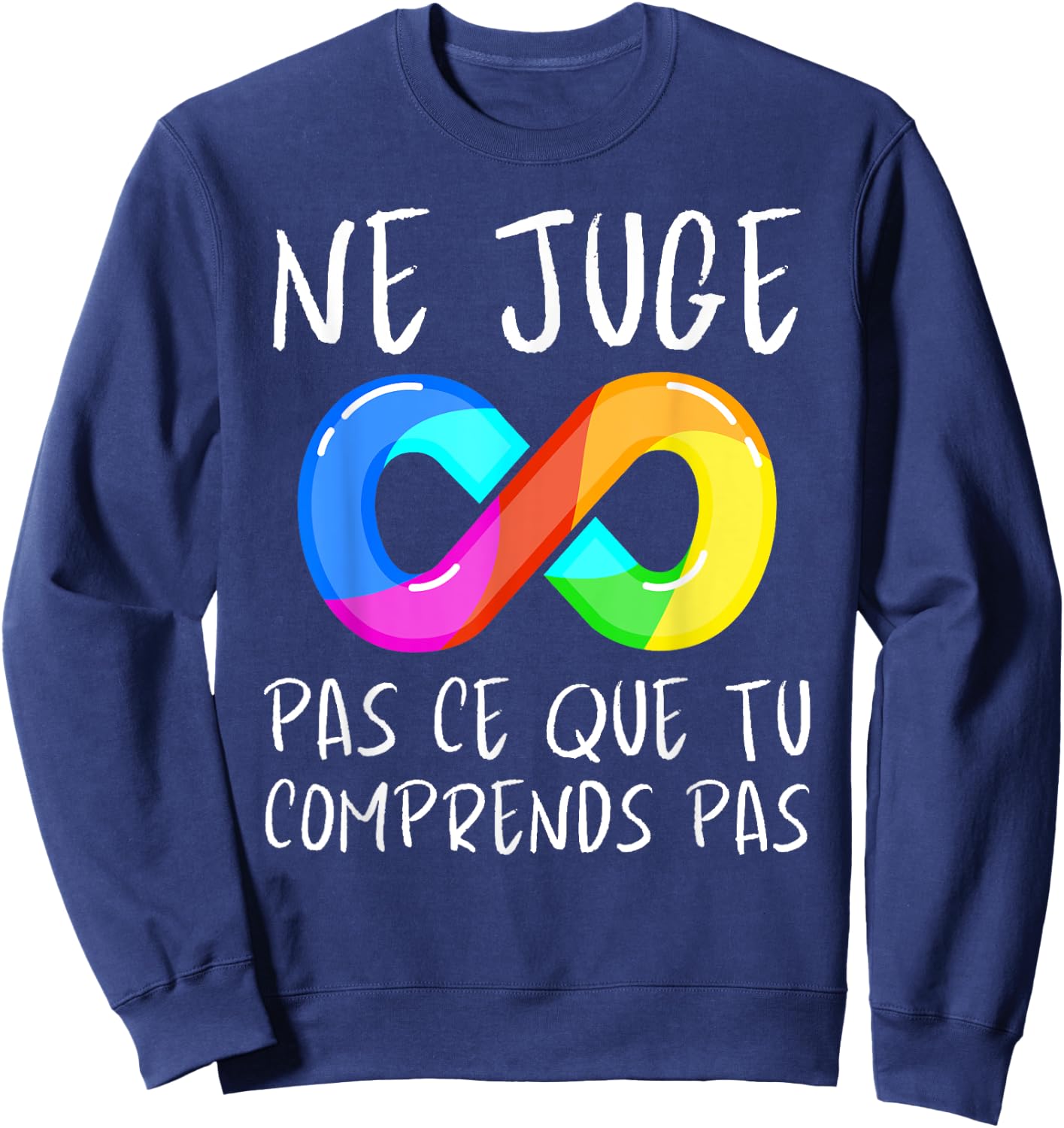 Awareness Autism ADHD I Am Autistic Asperger Humor , Black, S Sweatshirt - Sweatshirt | Navy