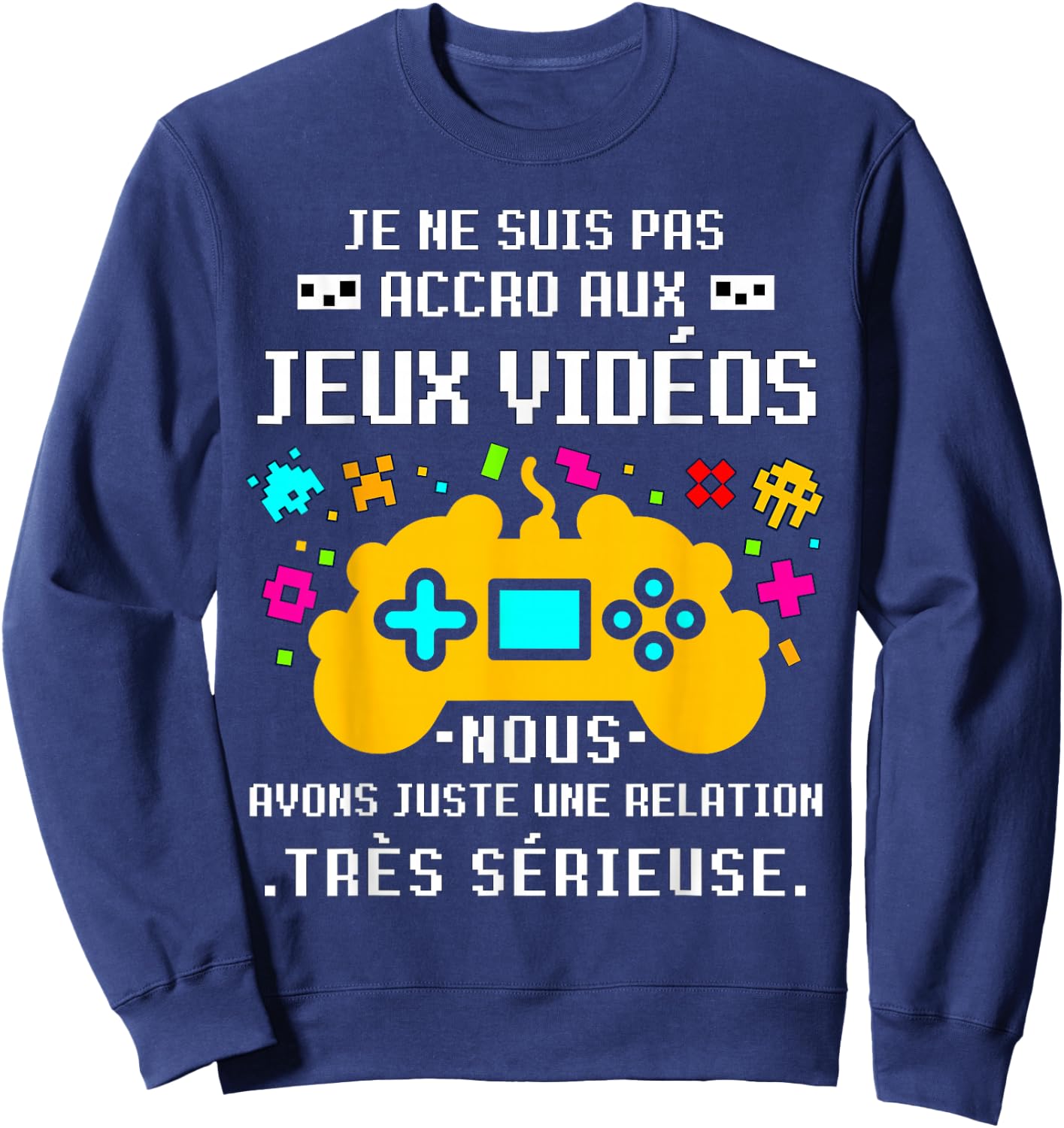 Gift Teen Gamer Christmas Video Games Humor Geek Teen Boy , Black, S Sweatshirt - Sweatshirt | Navy