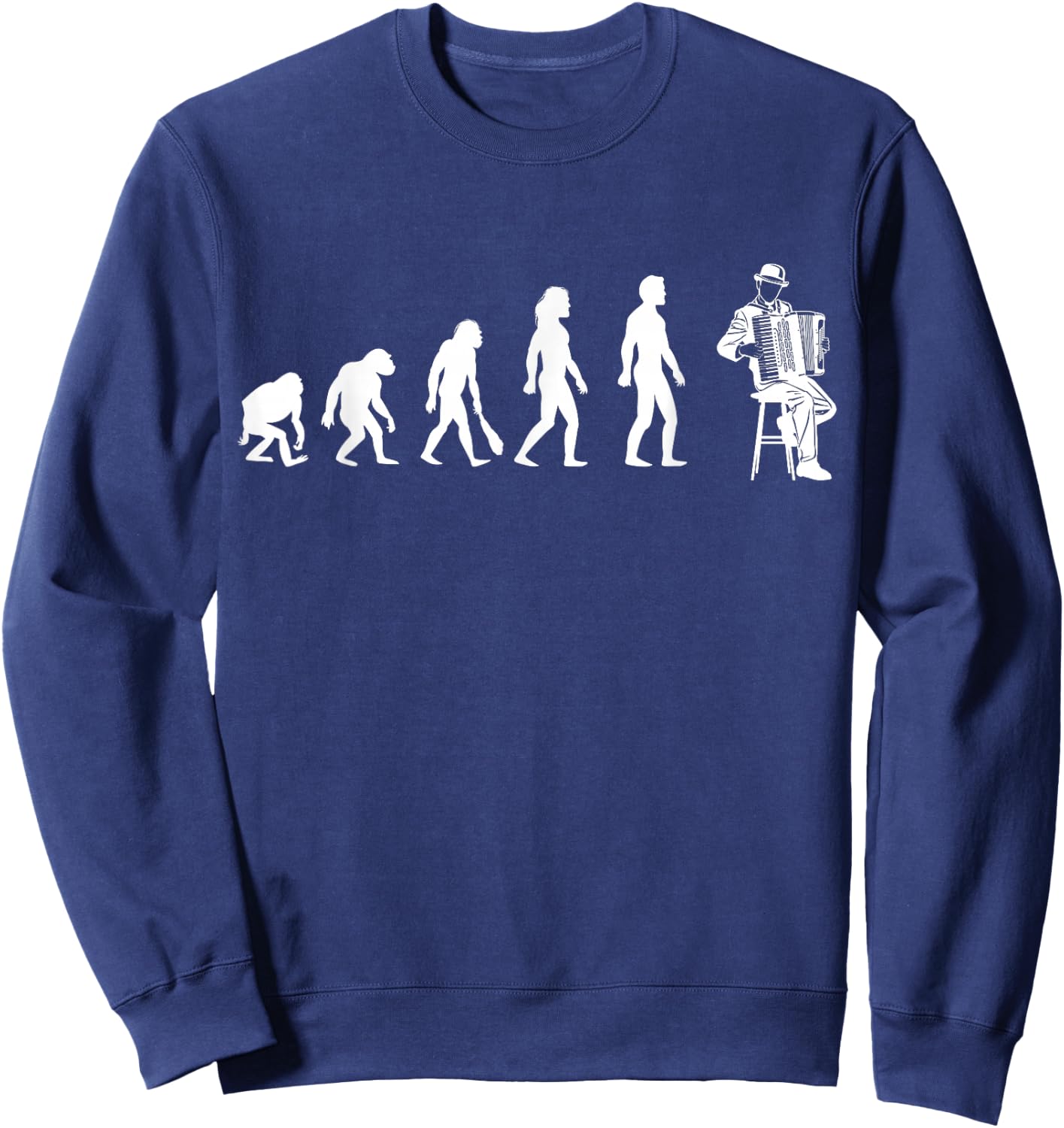Accordeon Evolution Passion Men Women Child , Black, S Sweatshirt - Sweatshirt | Navy