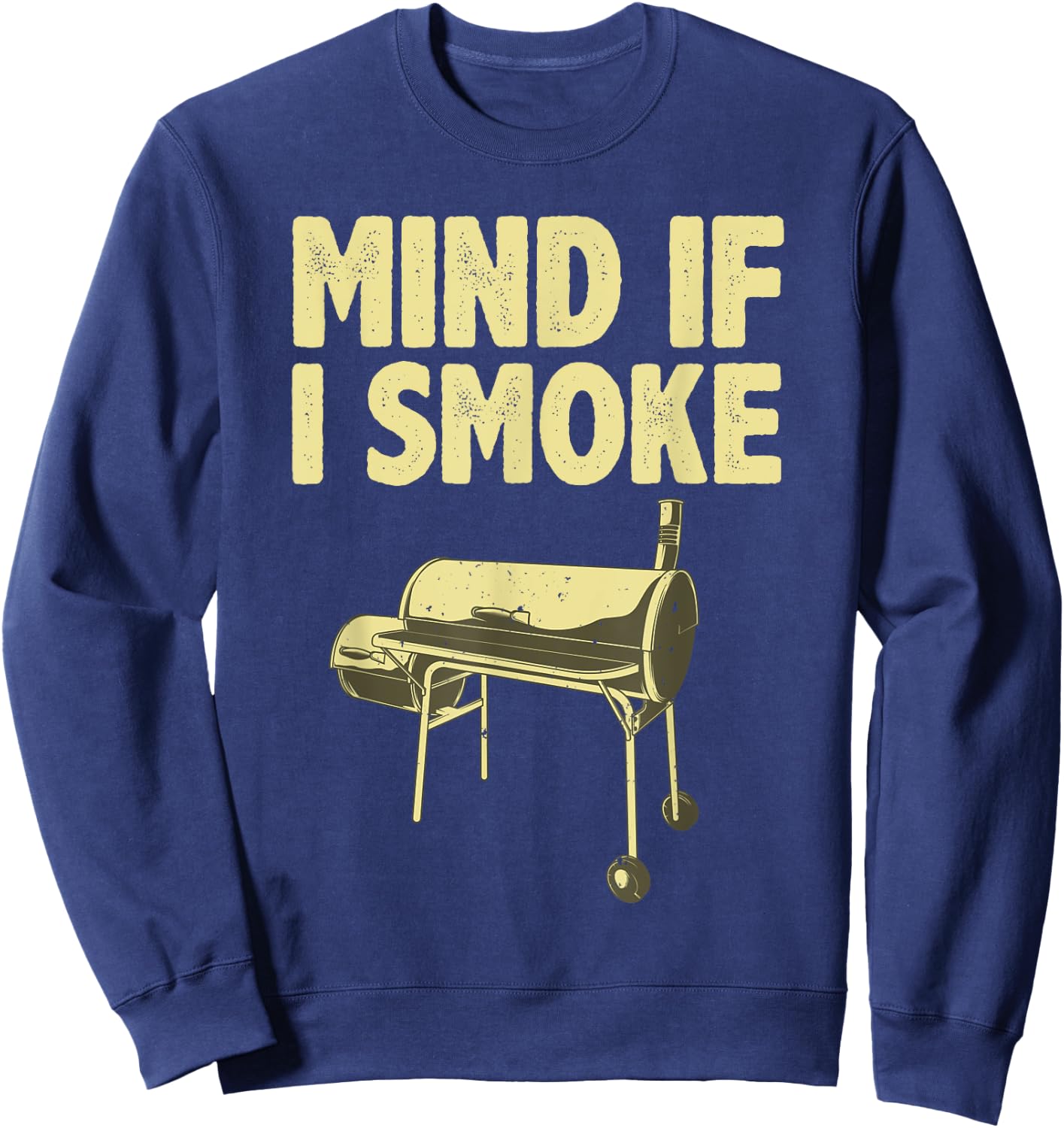 Funny BBQ Art Women Grilling Meat Smoking Barbecue Sweatshirt - Sweatshirt | Navy