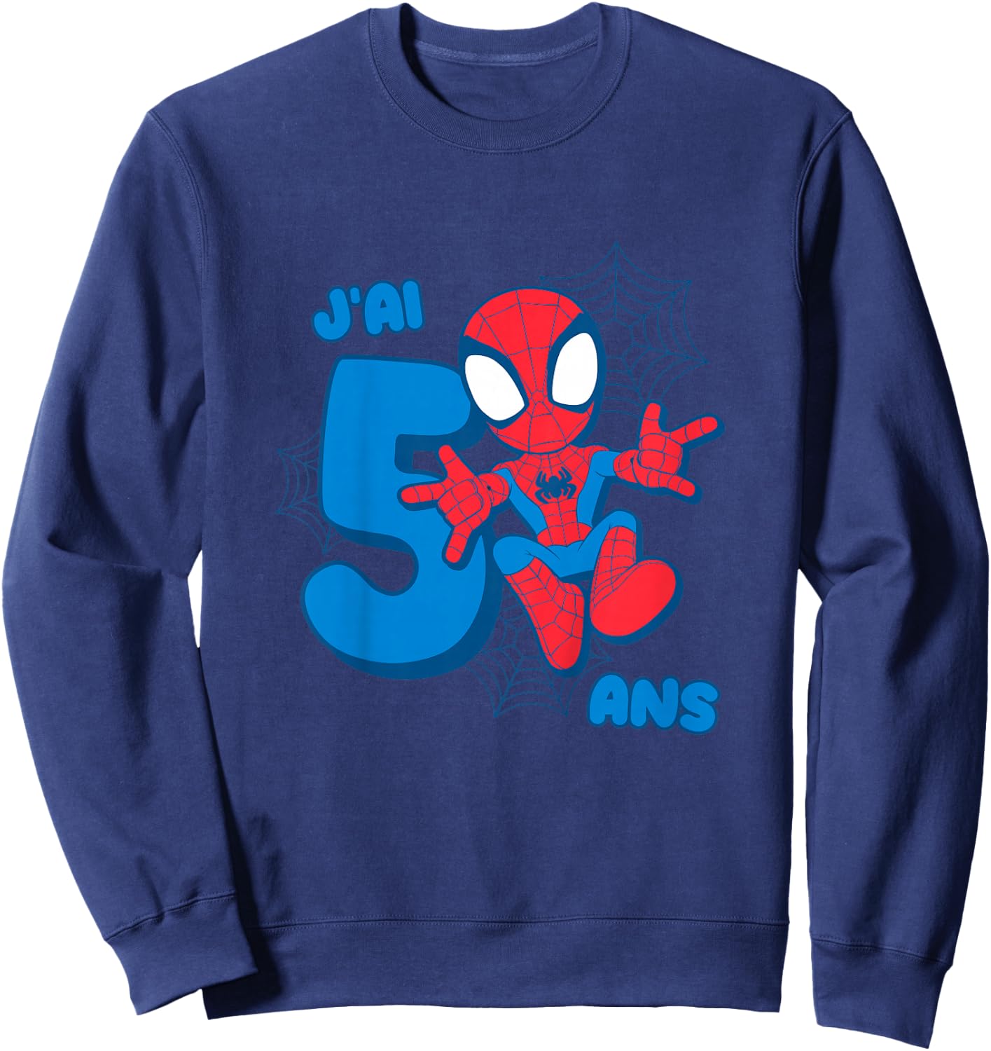 Children's Marvel Spider-Man Cute Spidey Birthday 5 Years Sweatshirt - Sweatshirt | Navy