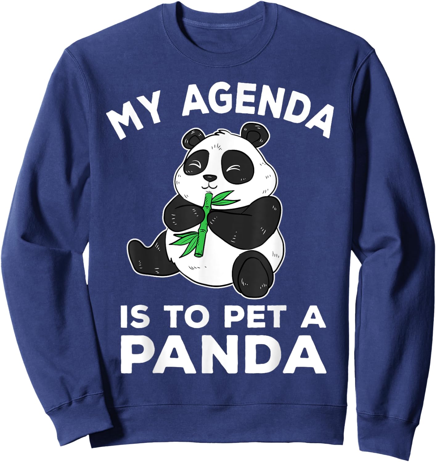 Panda Bear Pet Bamboo Forest Wlidlife China Zookeeper Giant Sweatshirt - Sweatshirt | Navy