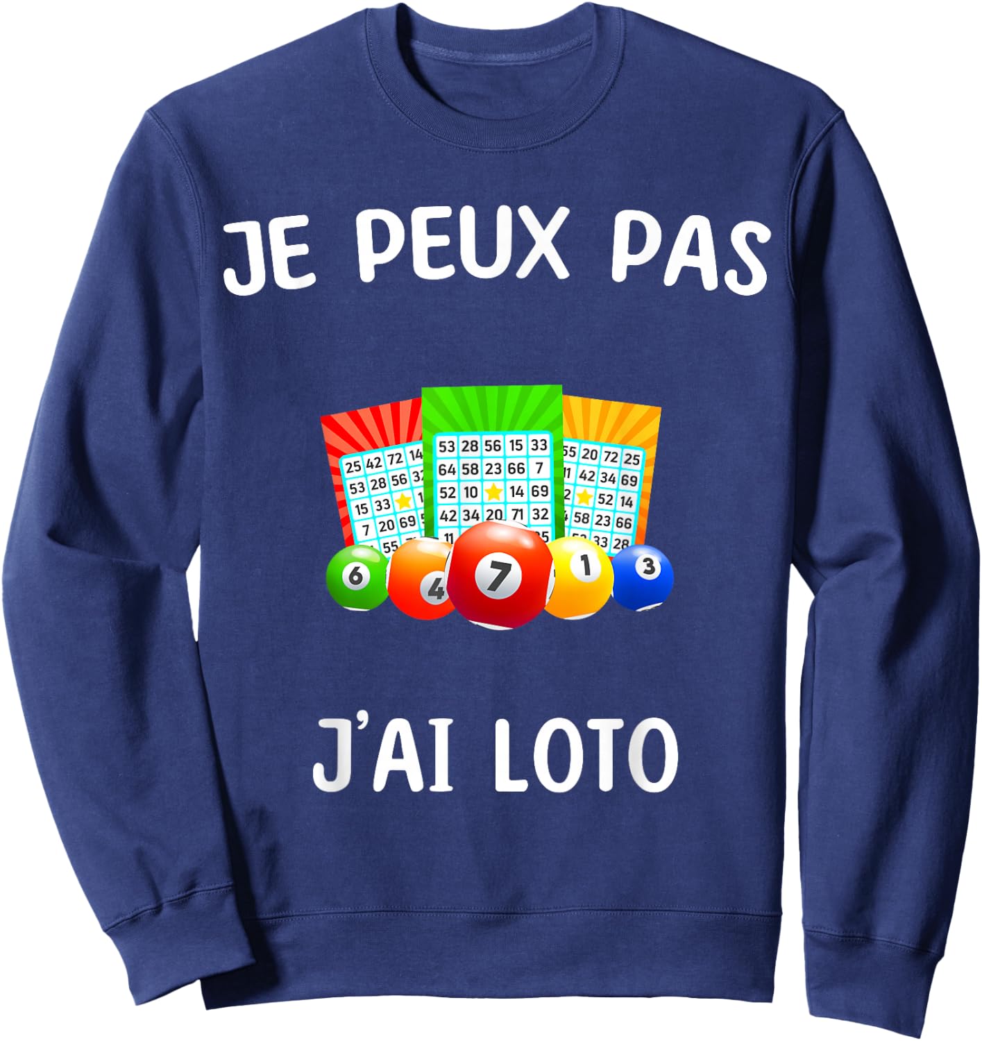 I Can't Have Loto , Black, S Sweatshirt - Sweatshirt | Navy