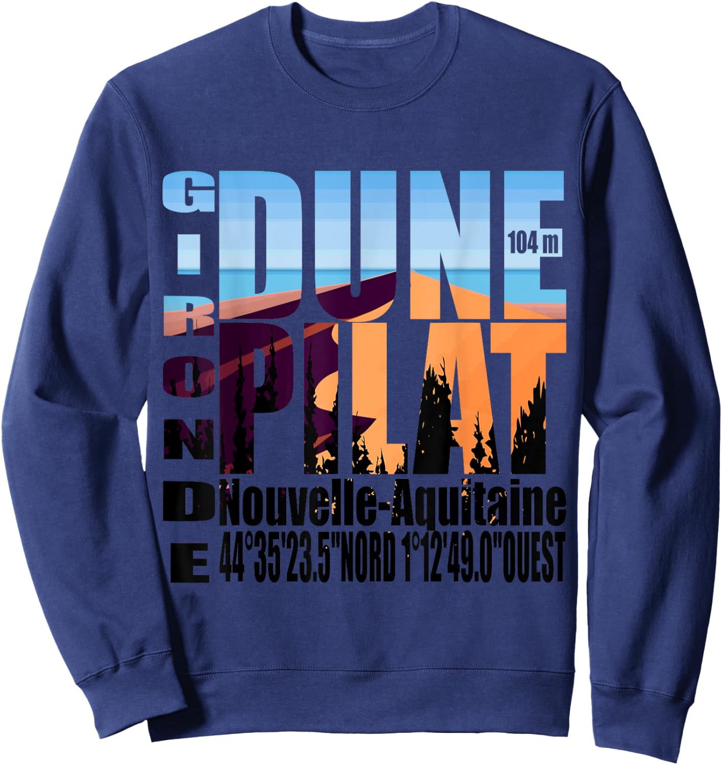 La Dune De Pilat Gironde New Aquitaine Sweatshirt - Sweatshirt | Navy