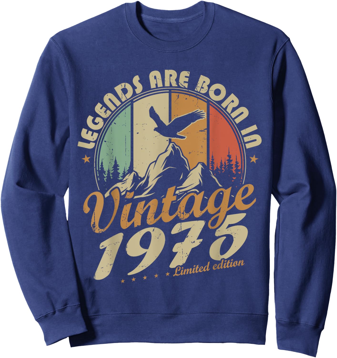 Vintage 1975 50th Birthday Gift Sweatshirt - Sweatshirt | Navy