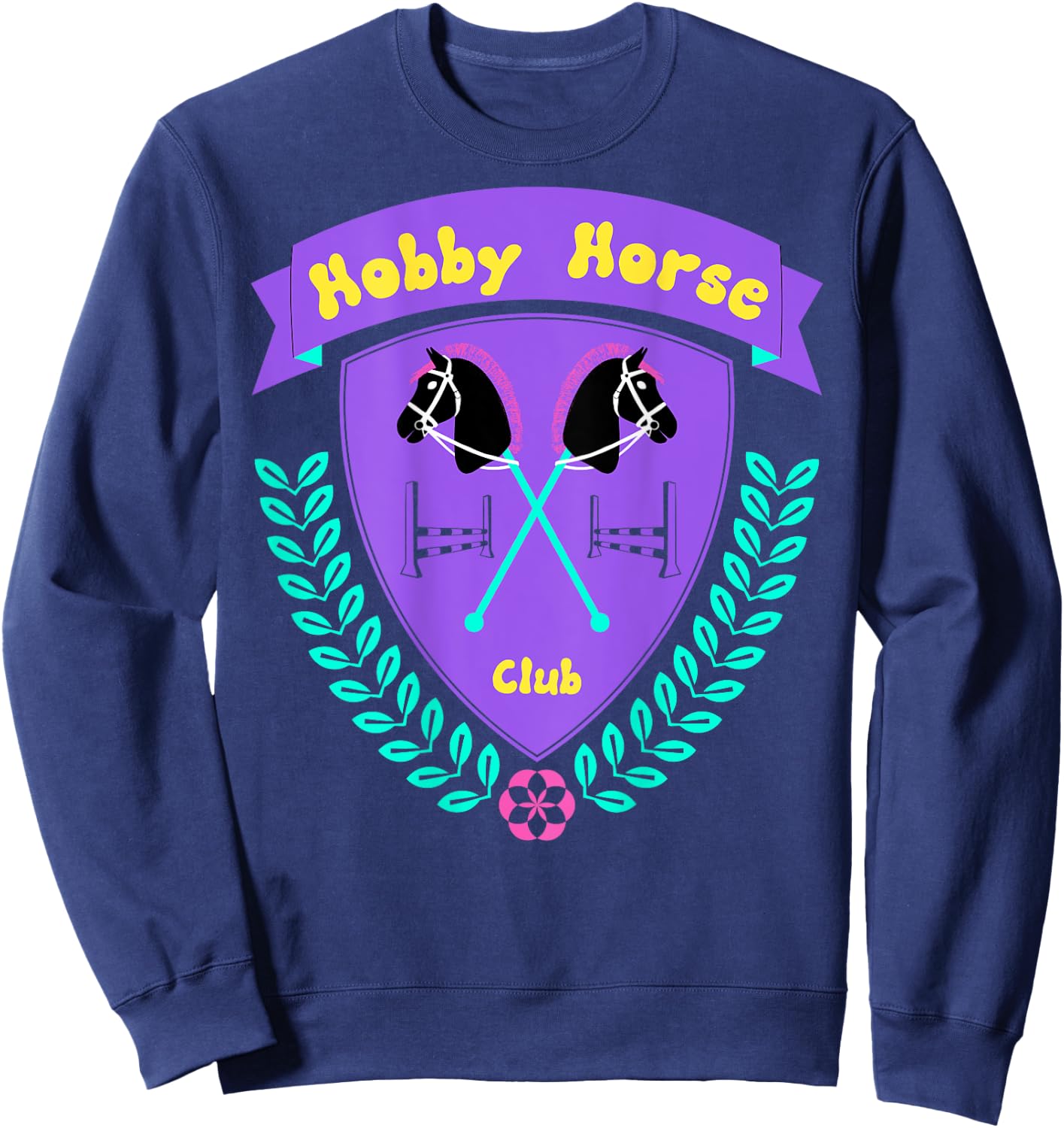 Hobby Horse Club Accessory with Horse and Jumping Obstacle Sweatshirt - Sweatshirt | Navy