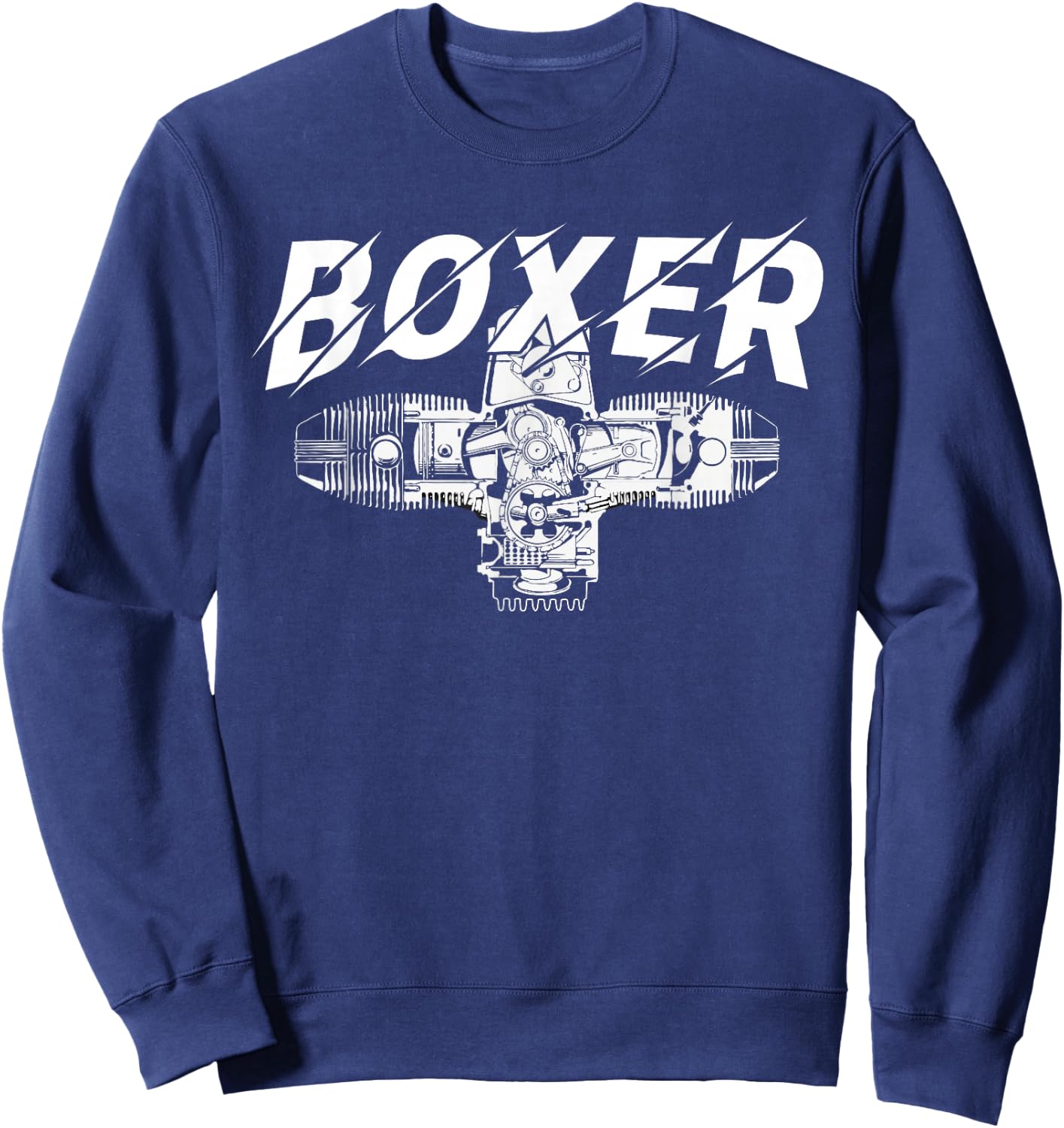 Boxer Motor R Series Two-Cylinder Motorcycle Boxer Engine Sweatshirt - Sweatshirt | Navy