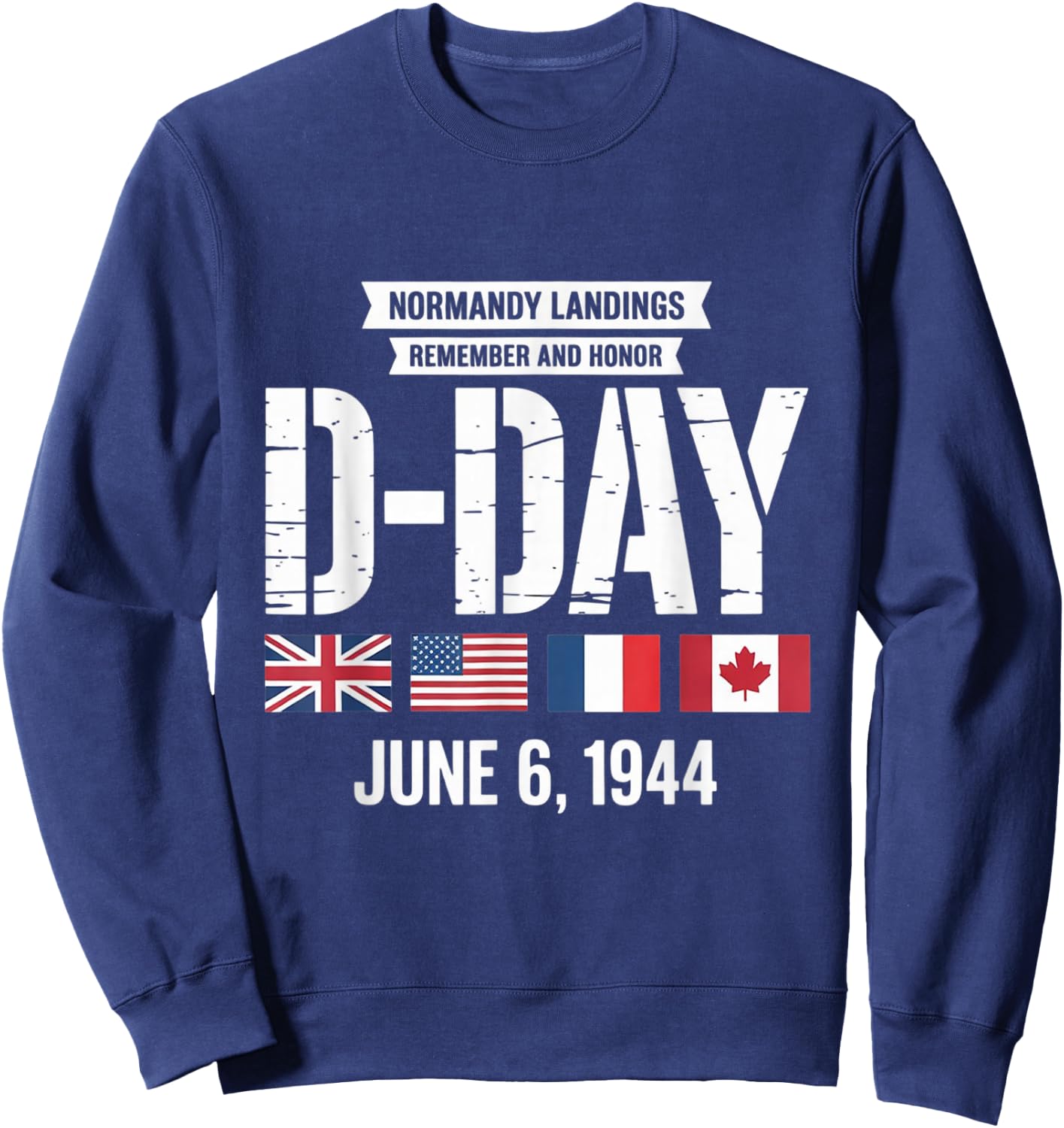 D-Day 82nd Anniversary Remembrance 1944-2026 Veteran Day Sweatshirt - Sweatshirt | Navy