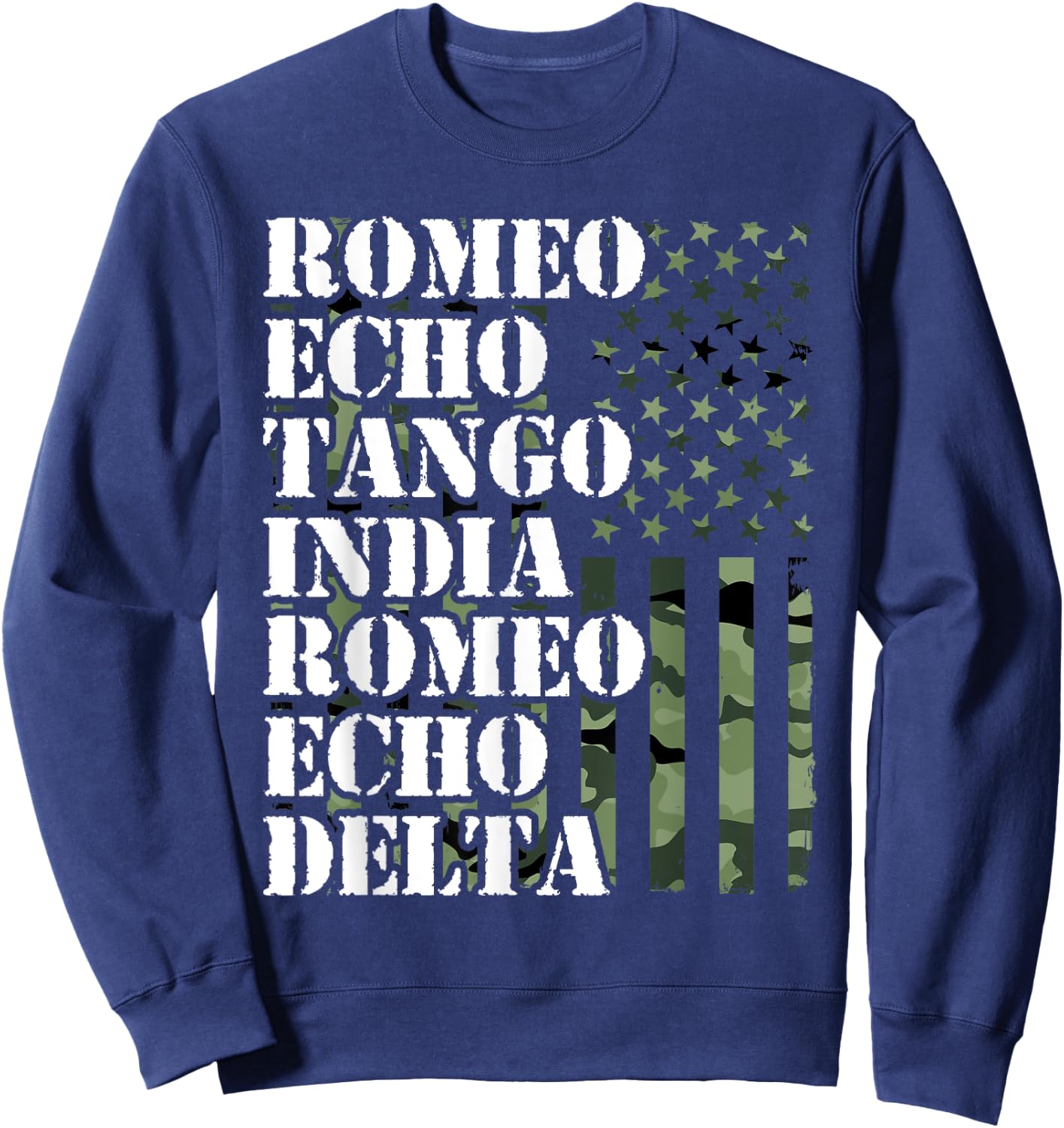 America Romeo Echo Tango India Romeo Echo Retirement Sweatshirt - Sweatshirt | Navy