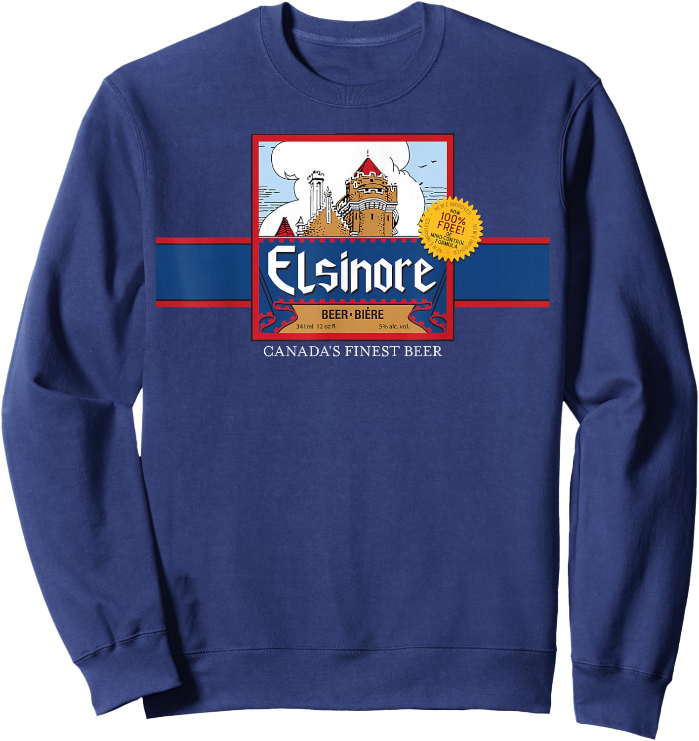 "Elsinore Beer" New & Improved - Retro 80's Sweatshirt - Sweatshirt | Navy