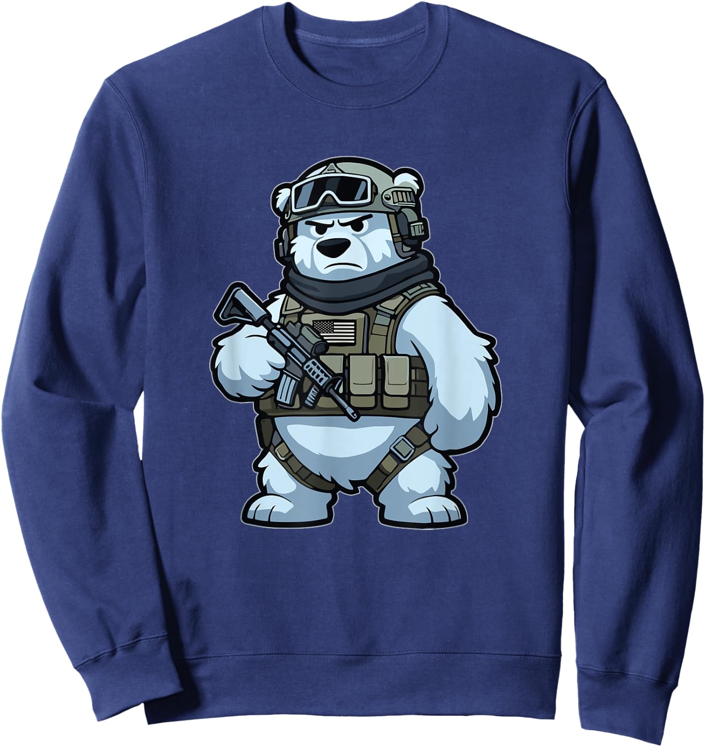 Christmas Drink Infantry Polar Bear Veteran Men Women Gift Sweatshirt - Sweatshirt | Navy