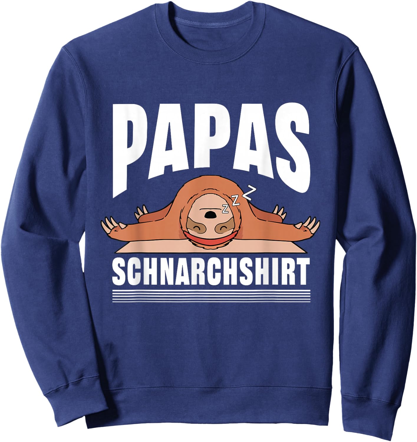 Papas Schnarchshirt | Schlafshirt Pyjama Schlafanzug Vater Sweatshirt - Sweatshirt | Navy