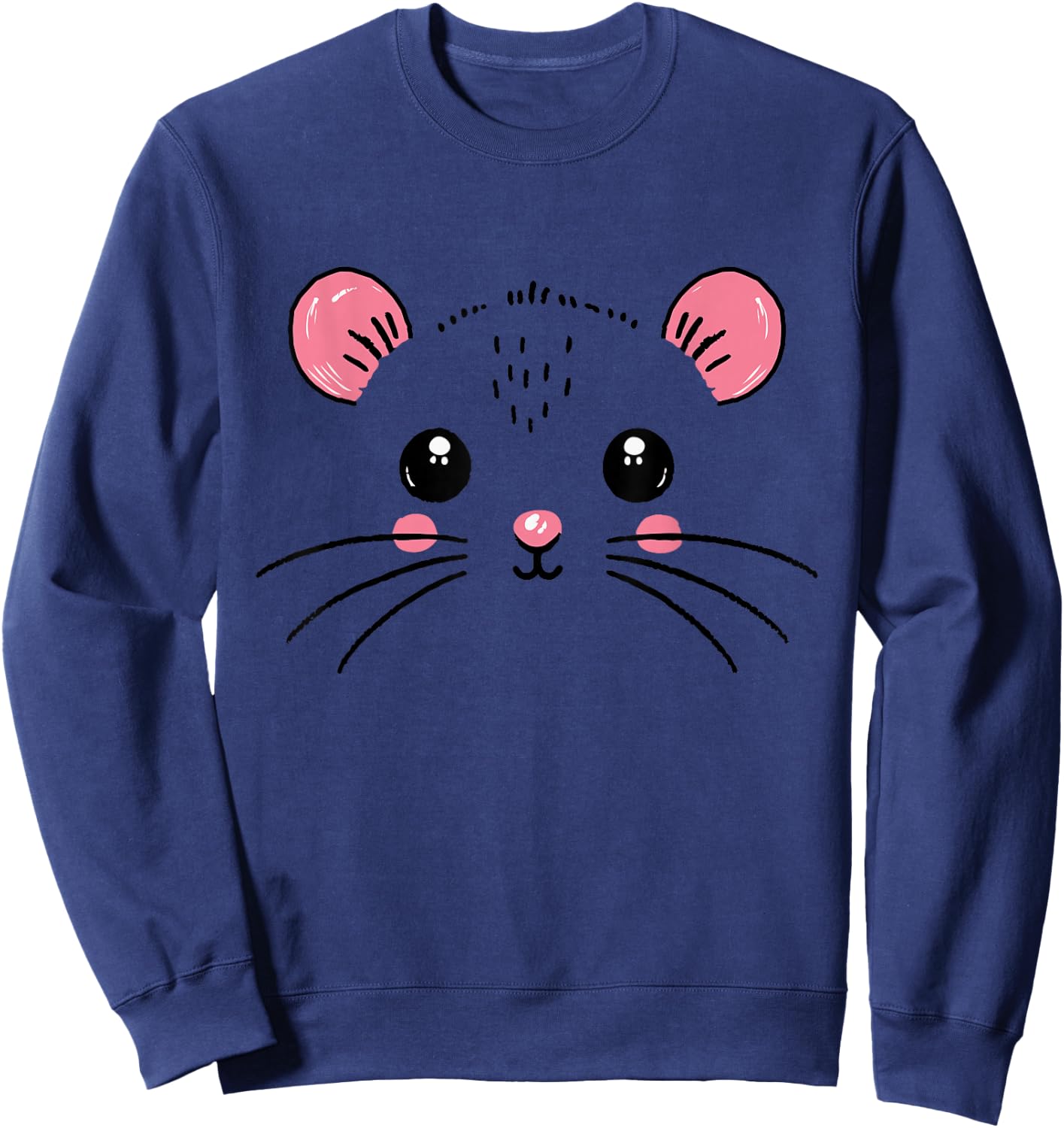 Mouse Face Costume Girl Boy Birthday Mouse Halloween Costume , gray Sweatshirt - Sweatshirt | Navy