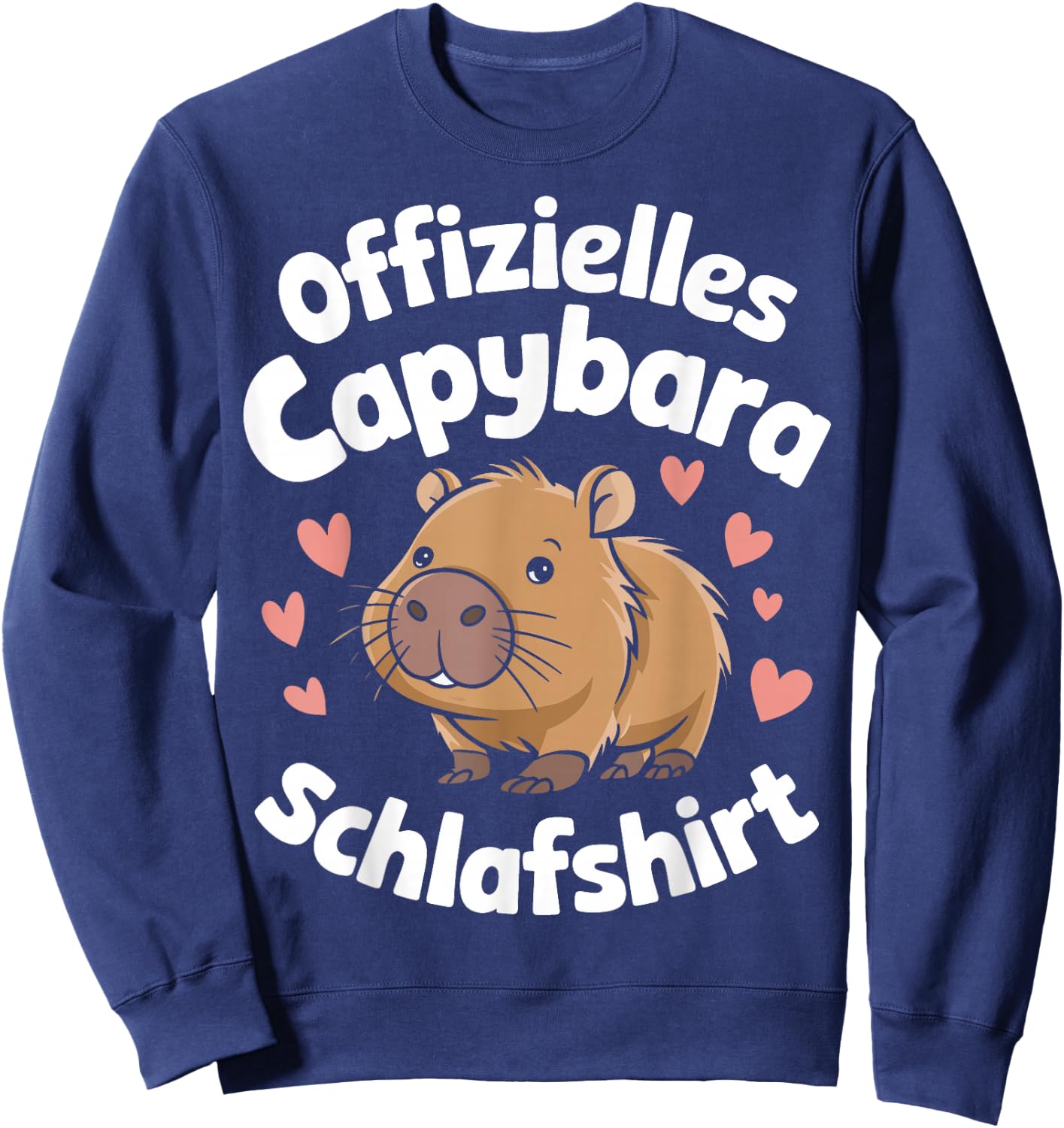 Capybara Official Capybara Sleep Shirt , black Sweatshirt - Sweatshirt | Navy