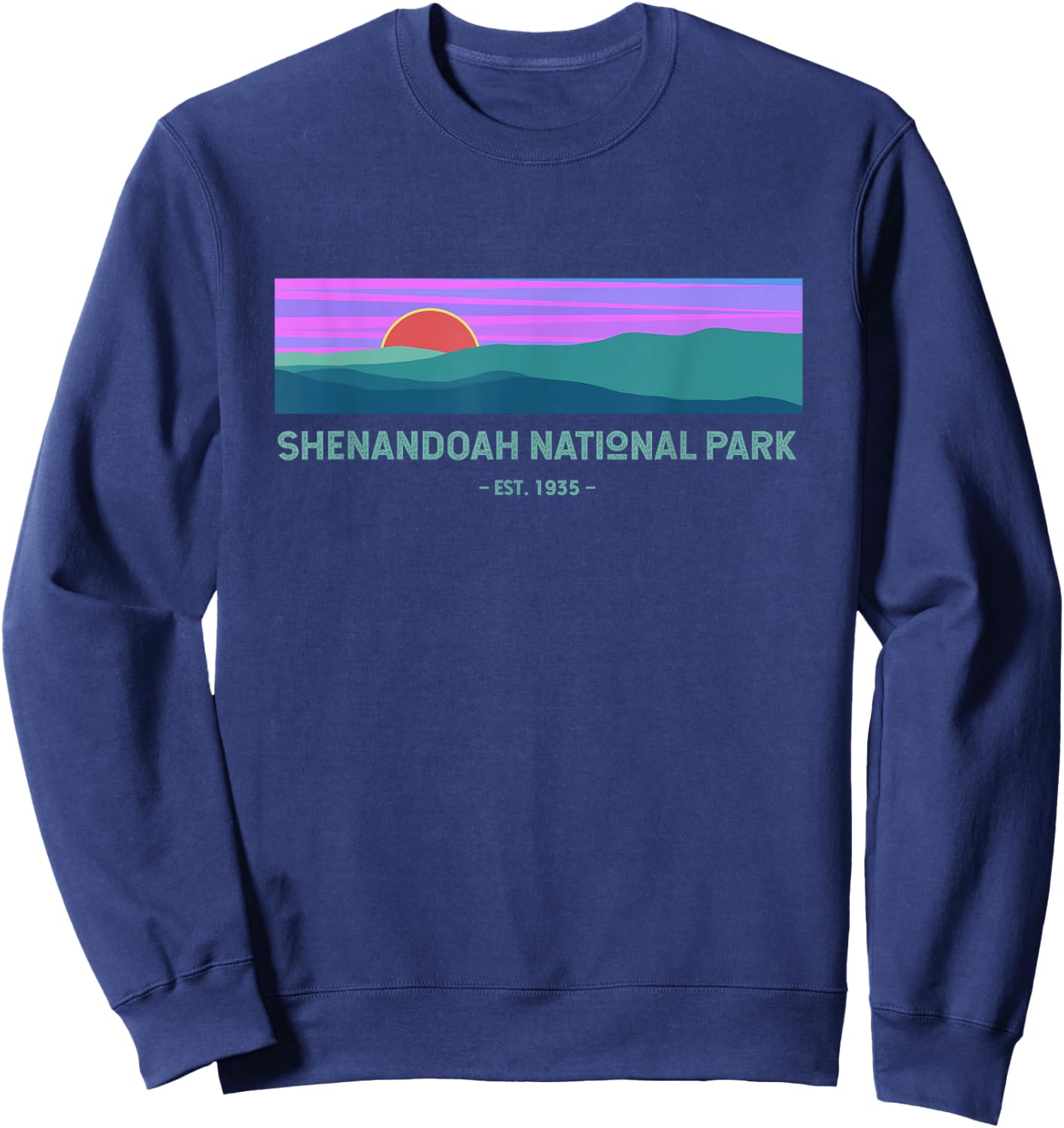 Retro Appalachian Trail Blue Ridge Shenandoah National Park Sweatshirt - Sweatshirt | Navy