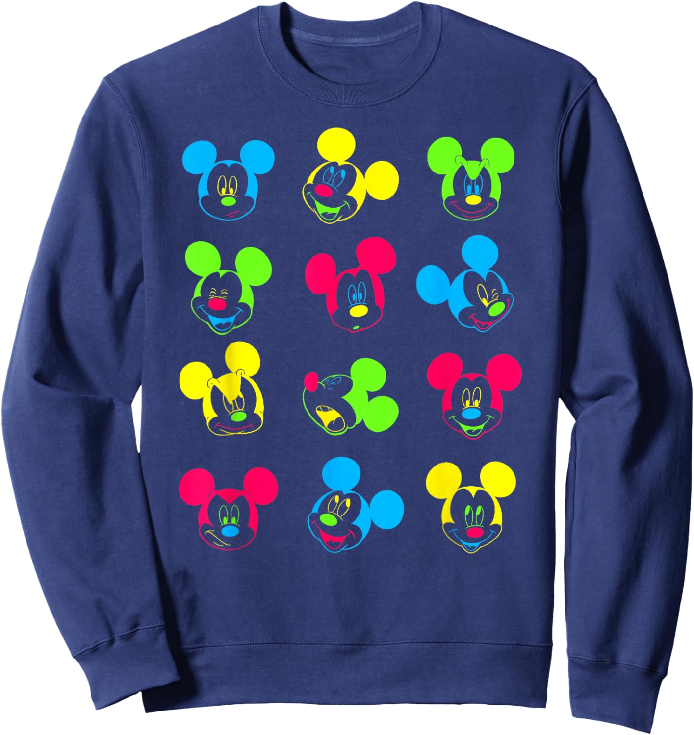 Disney - Neon Mickey Mouse Sweatshirt - Sweatshirt | Navy