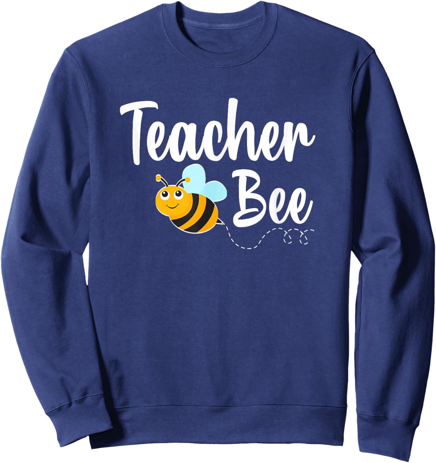 Teacher Bee Bumblebee Funny Back To School Sweatshirt - Sweatshirt | Navy