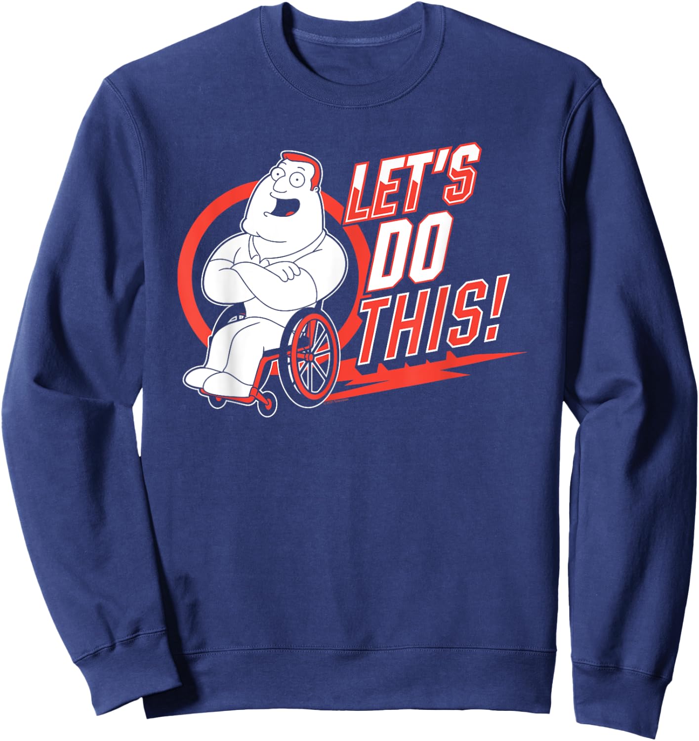 Ripple Junction x Family Guy Let's Do This Joe Swanson , black Sweatshirt - Sweatshirt | Navy