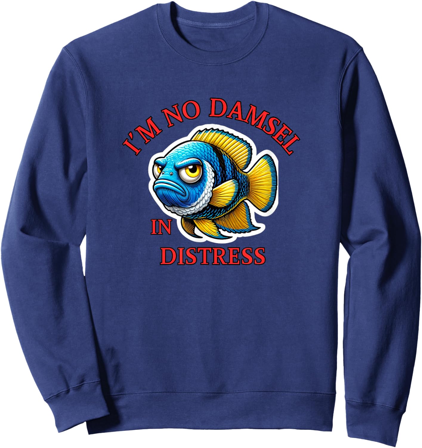 No Damsel in Distress Sweatshirt - Sweatshirt | Navy