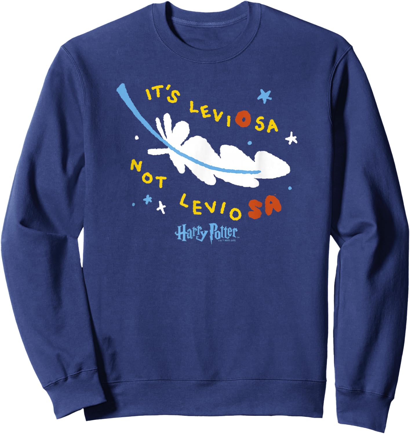 Harry Potter: Deathly Hallows 2 Leviosa Feather Doodle Sweatshirt - Sweatshirt | Navy