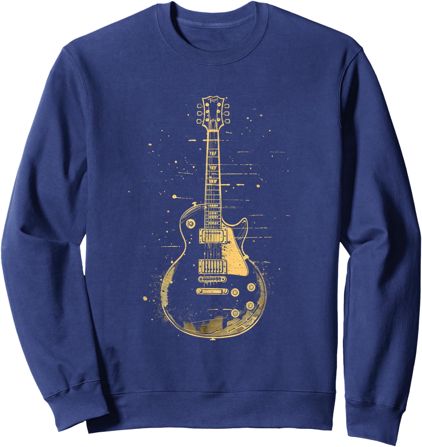 Classic Electric Guitar Vintage , Black, S Sweatshirt - Sweatshirt | Navy