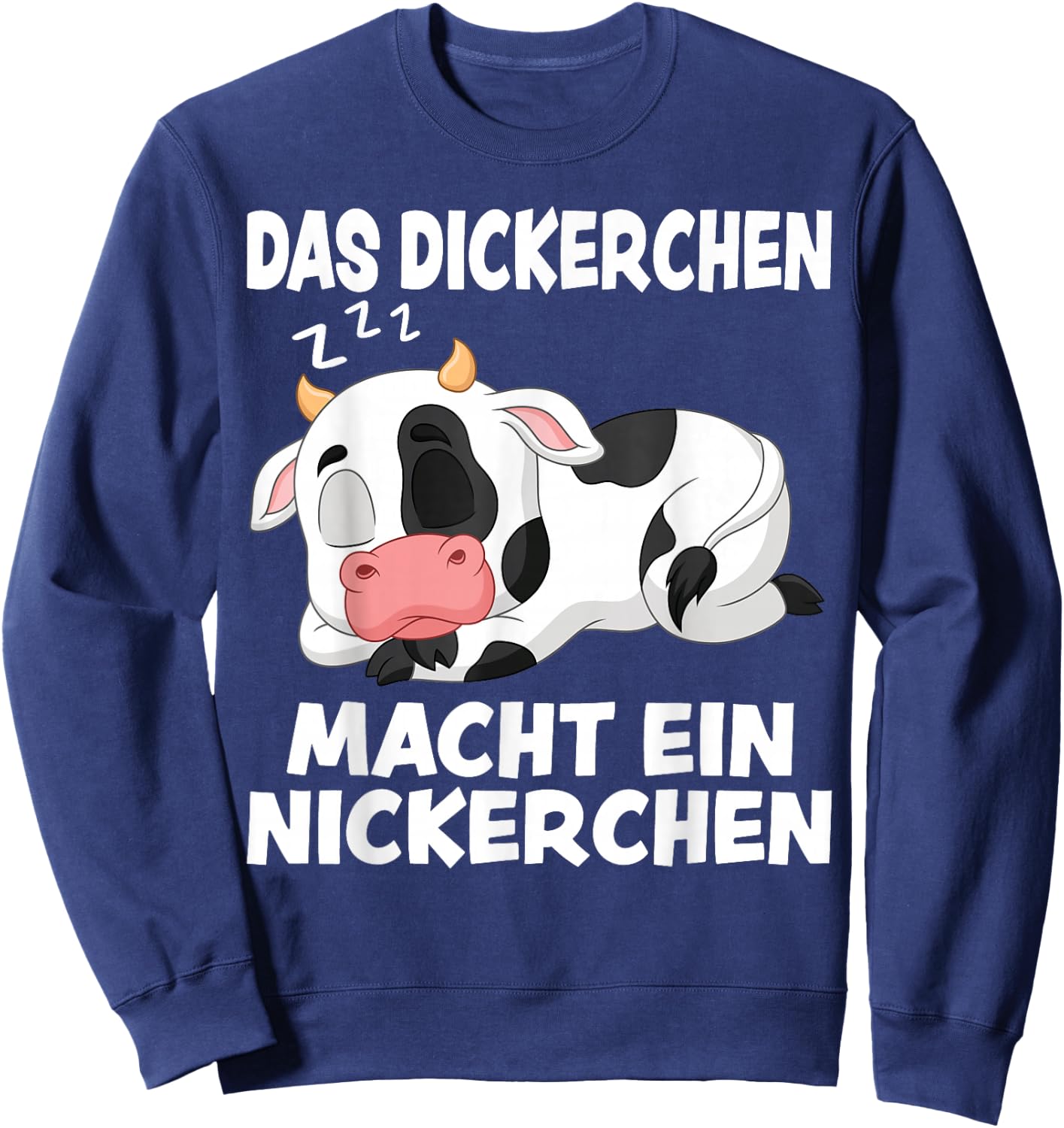 Funny Official Sleep Shirt Cow Pyjamas Nightdress Sweatshirt - Sweatshirt | Navy