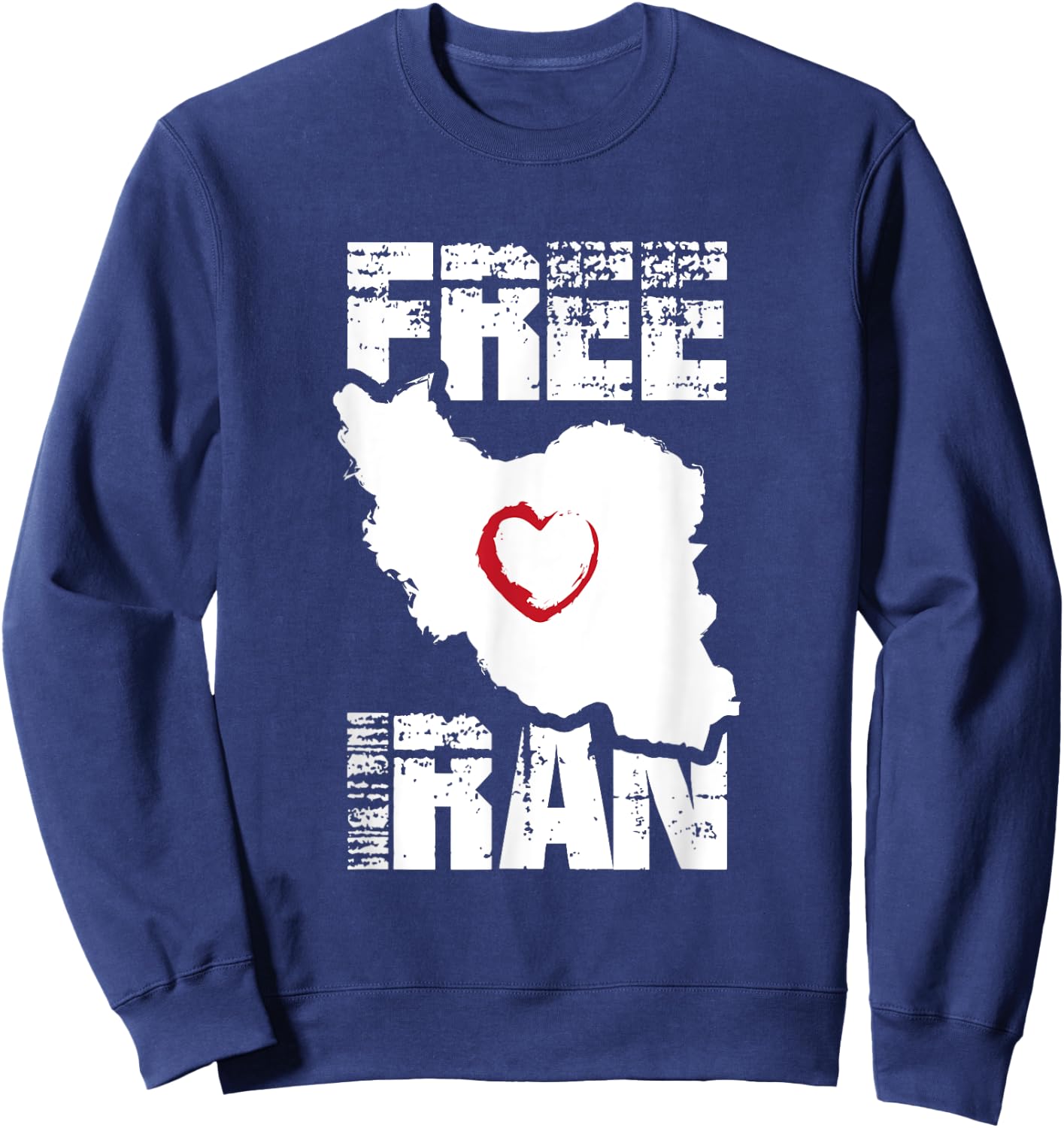 Free Iran | Love Freedom Herz Iran, persisches Zitat Sweatshirt - Sweatshirt | Navy