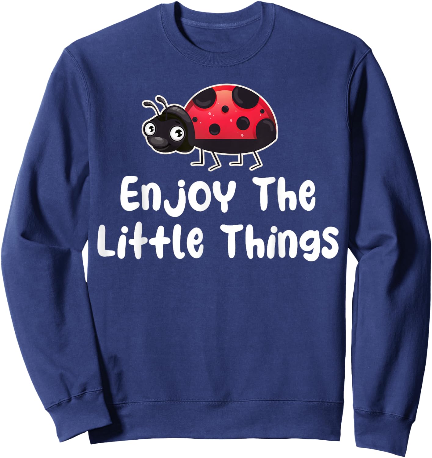 Enjoy the Little Things - Ladybug Lover Entomology Lady Bug Sweatshirt - Sweatshirt | Navy