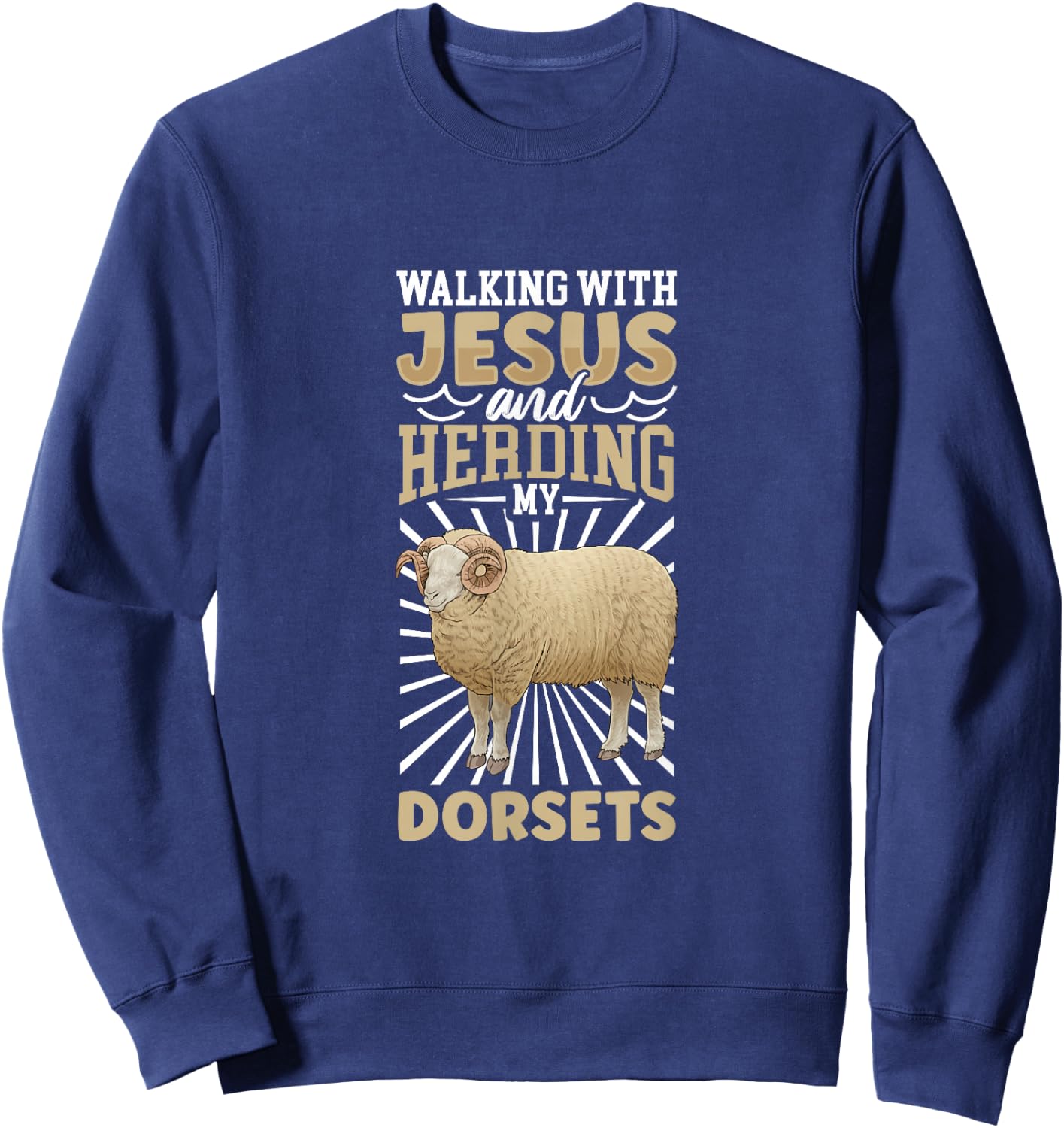 Jesus and sheep - Dorset Sweatshirt - Sweatshirt | Navy