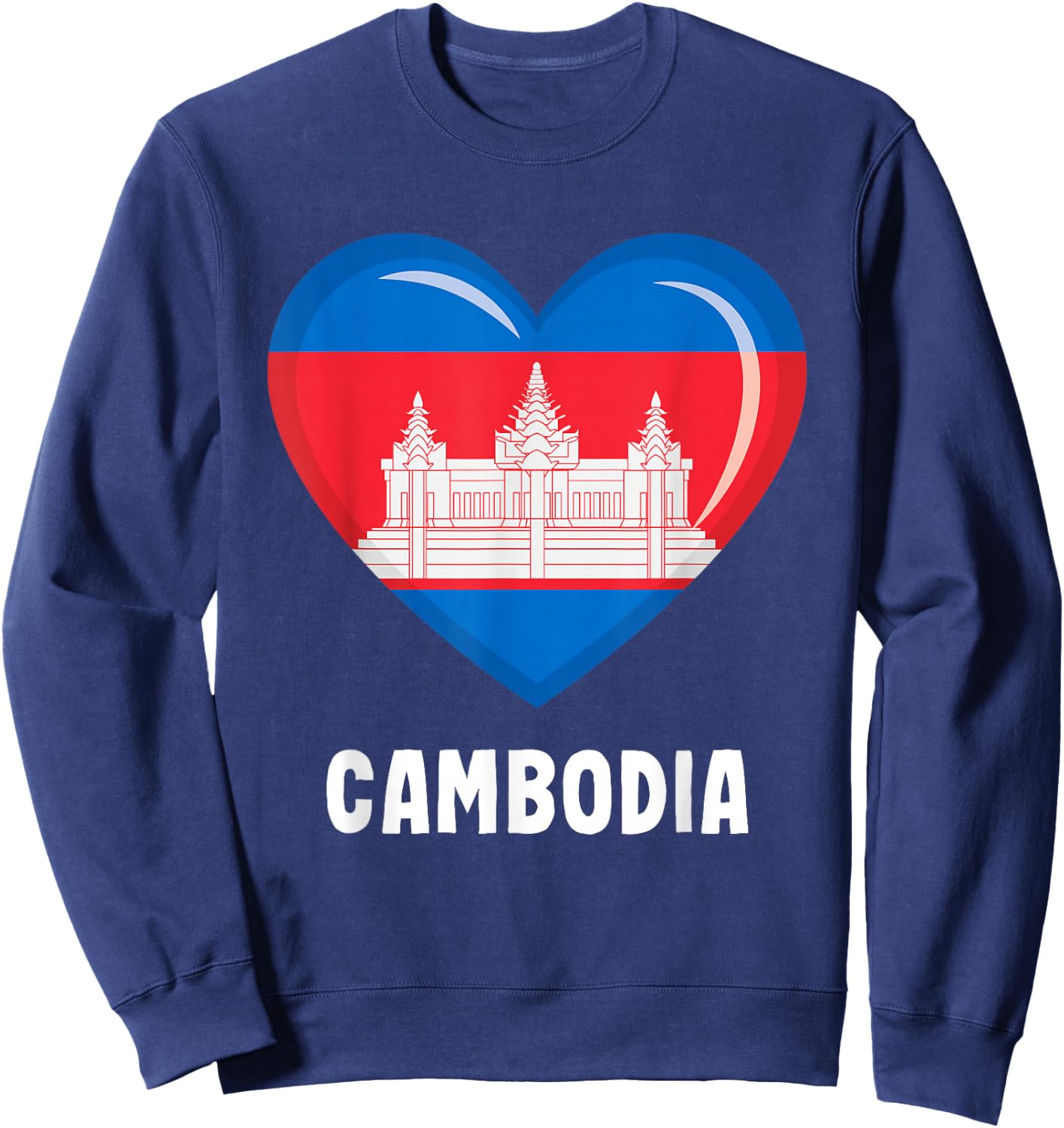 Cambodia Cambodia Flag Sweatshirt - Sweatshirt | Navy